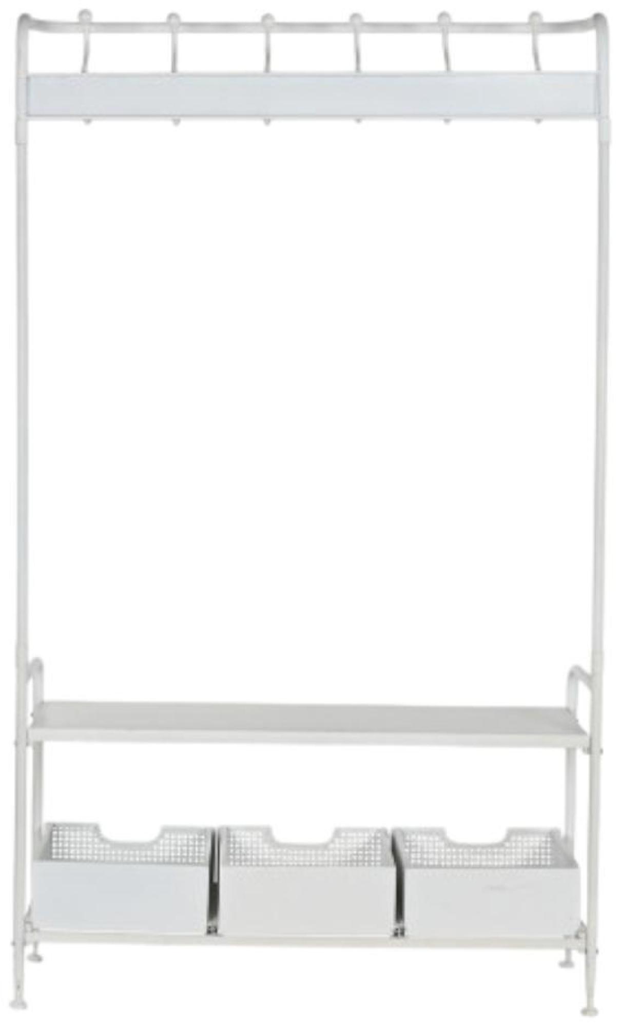 Product photograph of Mesh White Metal Clothes Rack from Choice Furniture Superstore.