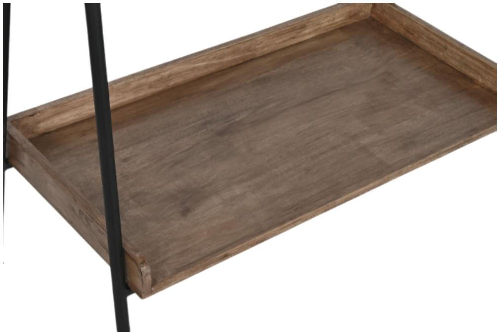 Product photograph of Loft Natural And Black Metal Mirror Cabinet from Choice Furniture Superstore.