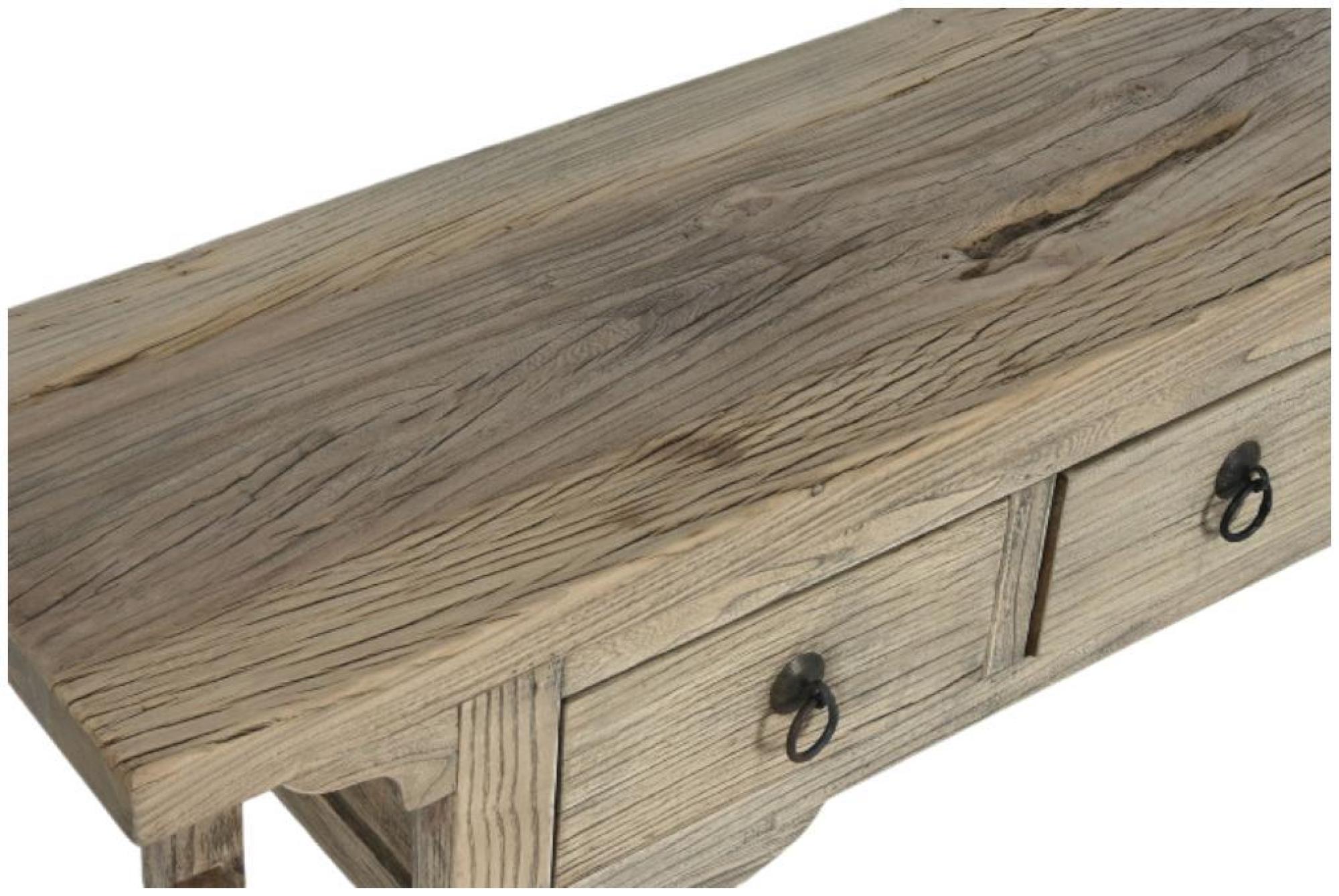 Product photograph of Natural Olmaz 4 Drawer Console Table from Choice Furniture Superstore.