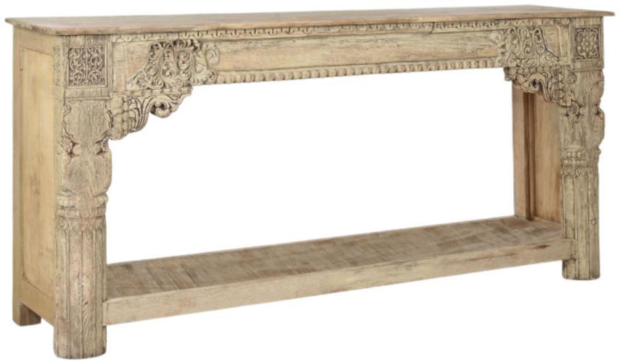 Product photograph of Beige Carved Wood Console Table from Choice Furniture Superstore.