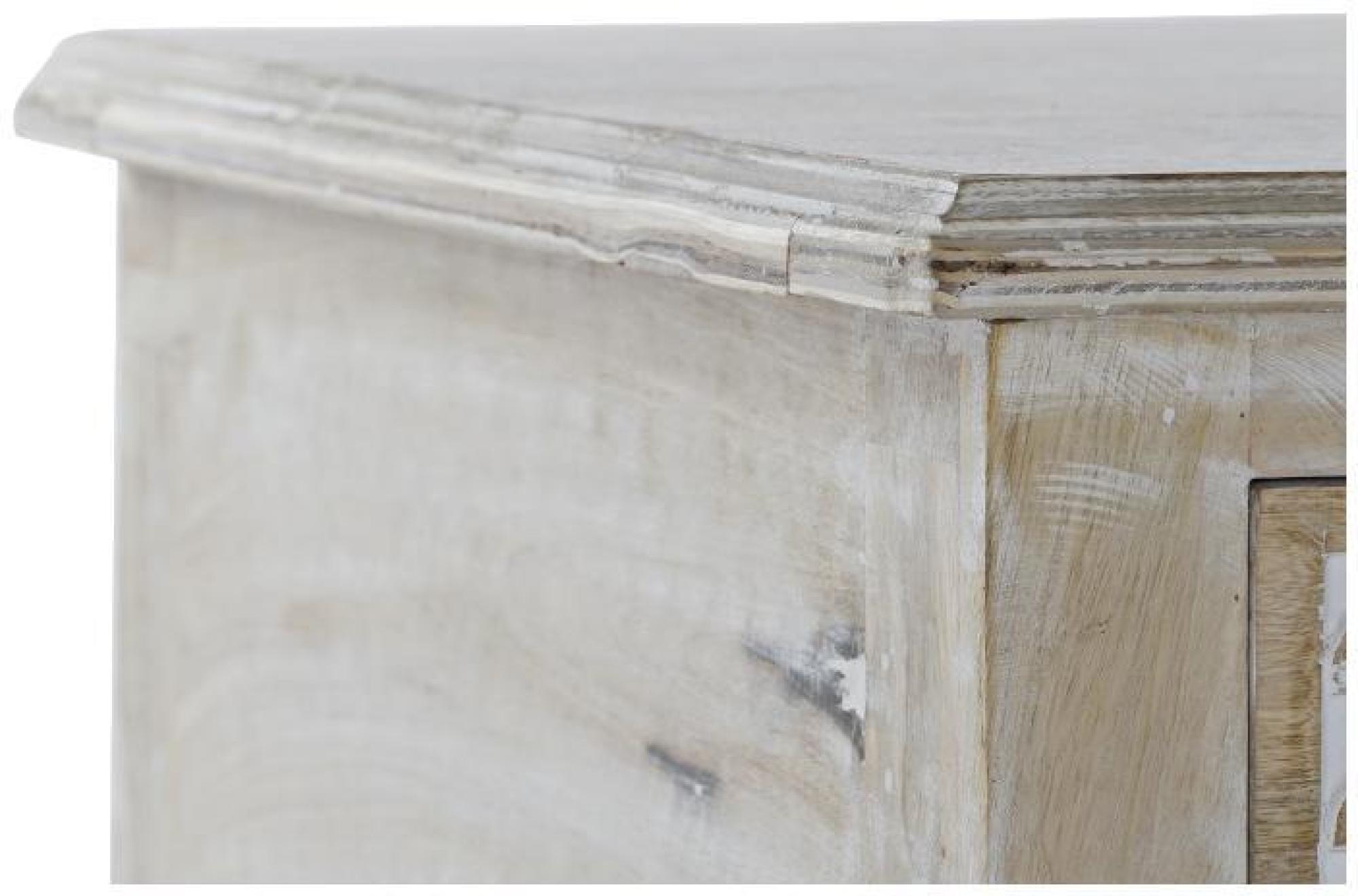 Product photograph of Natural And White Mango Wood 2 Drawer Console Table from Choice Furniture Superstore.
