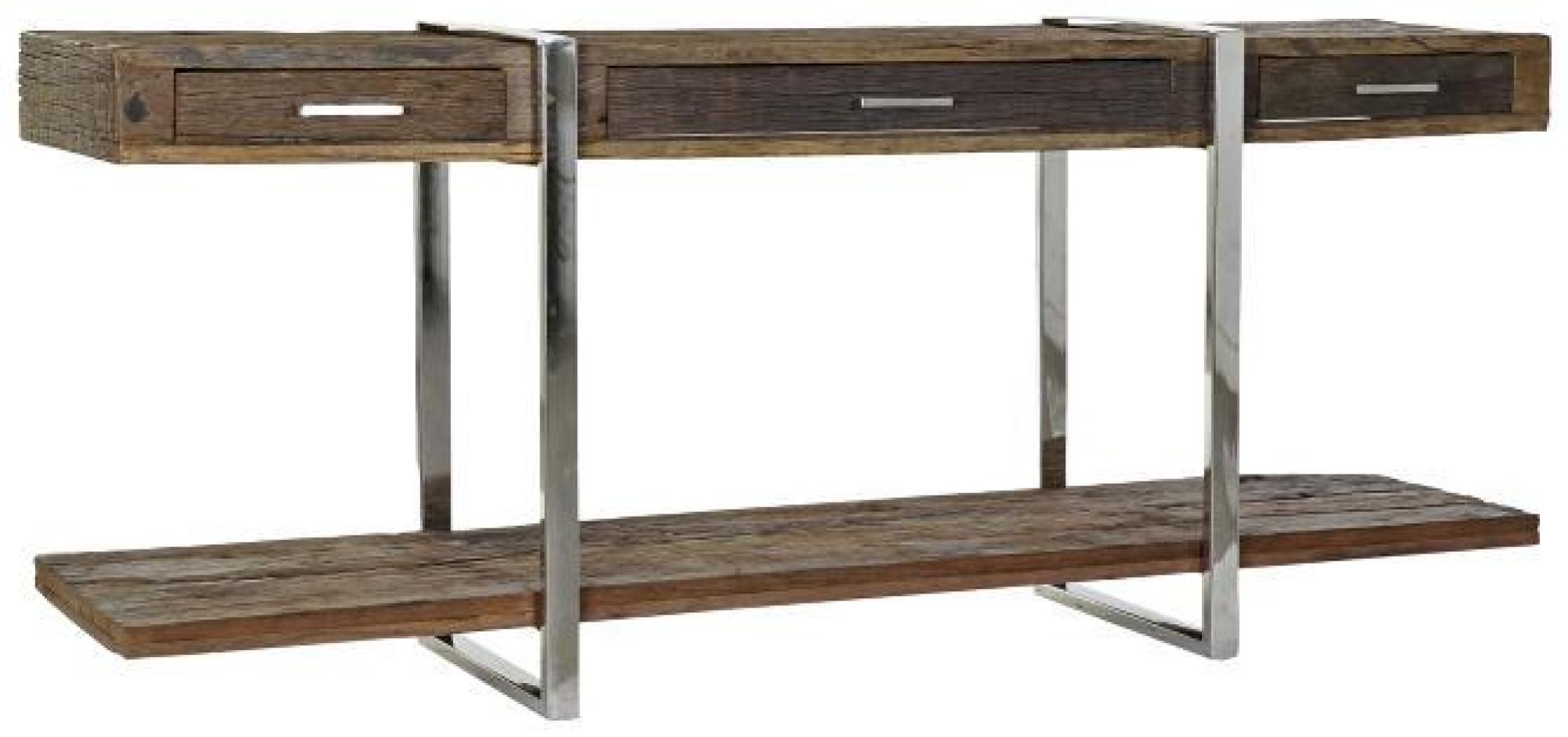 Product photograph of Modern Brown Recicled Wood Console Table from Choice Furniture Superstore.