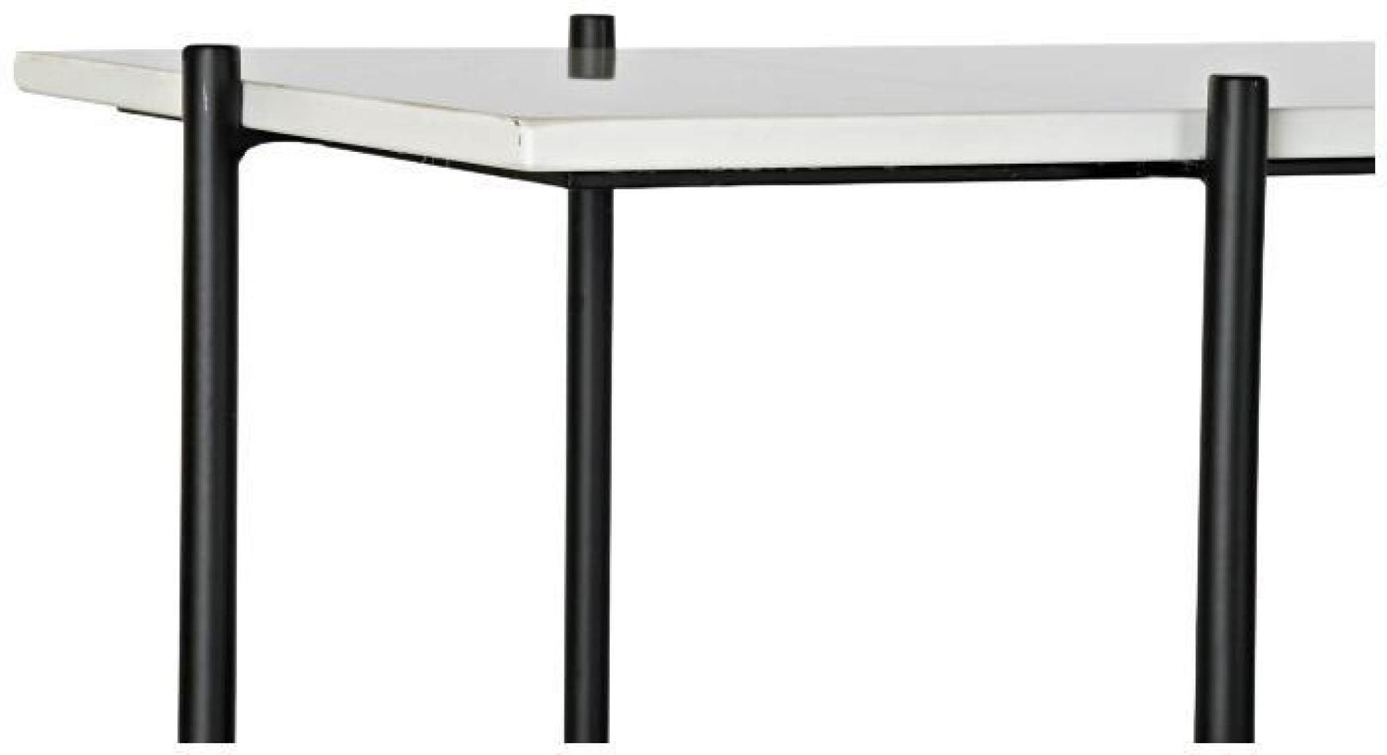 Product photograph of White Marble And Black Metal Console Table from Choice Furniture Superstore.