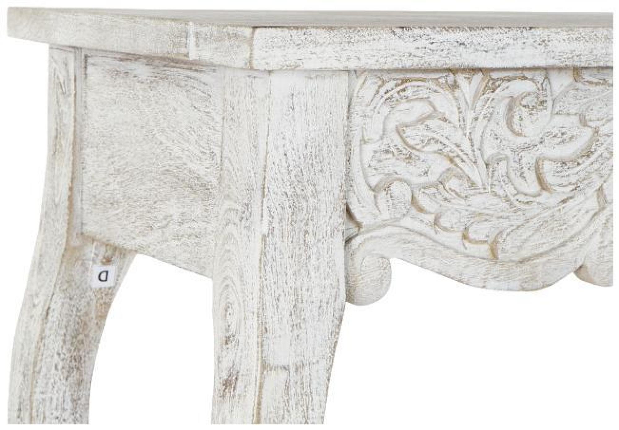 Product photograph of Indian White Mango Wood Decape Console Table from Choice Furniture Superstore.