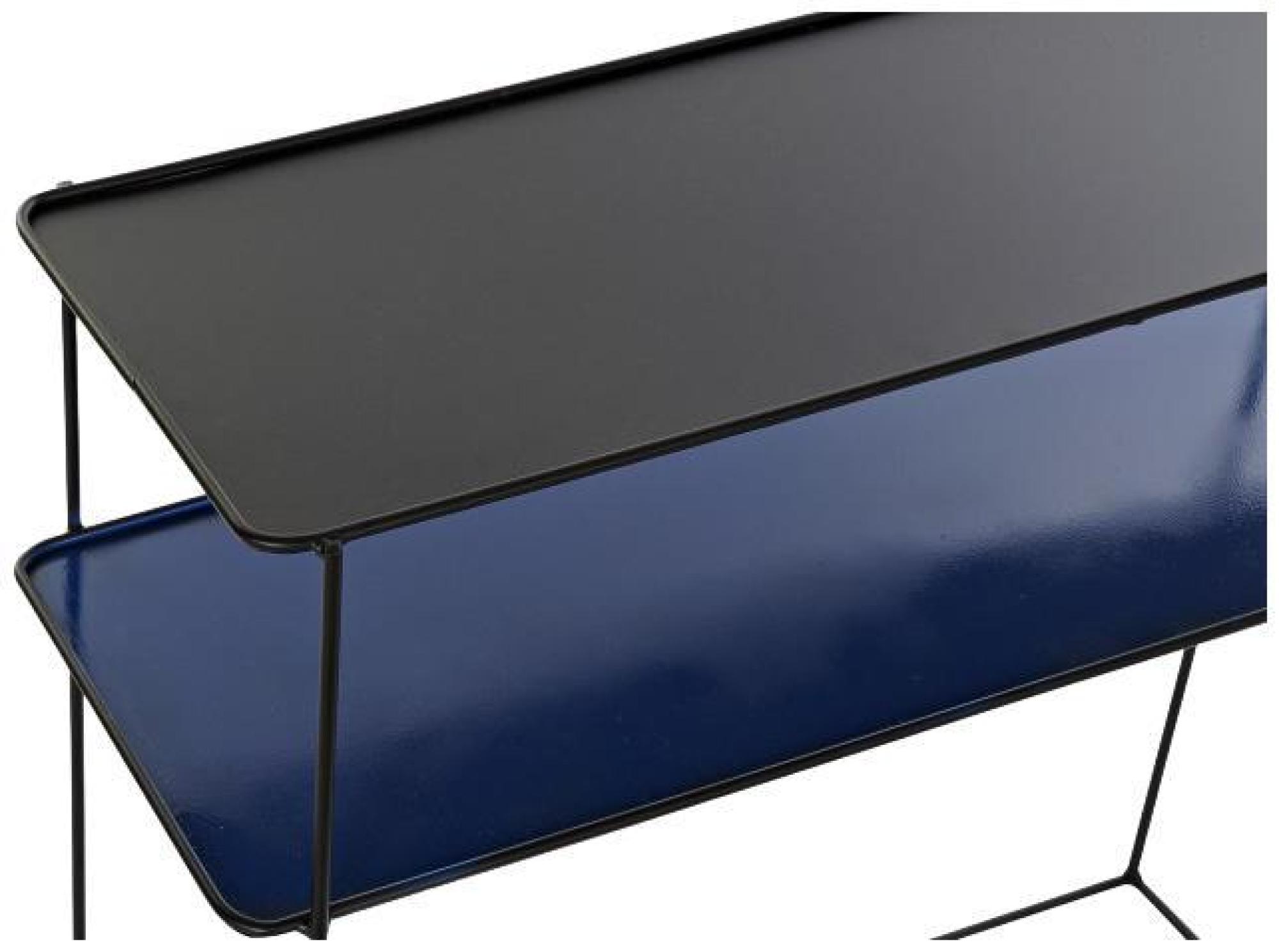 Product photograph of Modern Blue And Black Metal Set Of 2 Console Table from Choice Furniture Superstore.