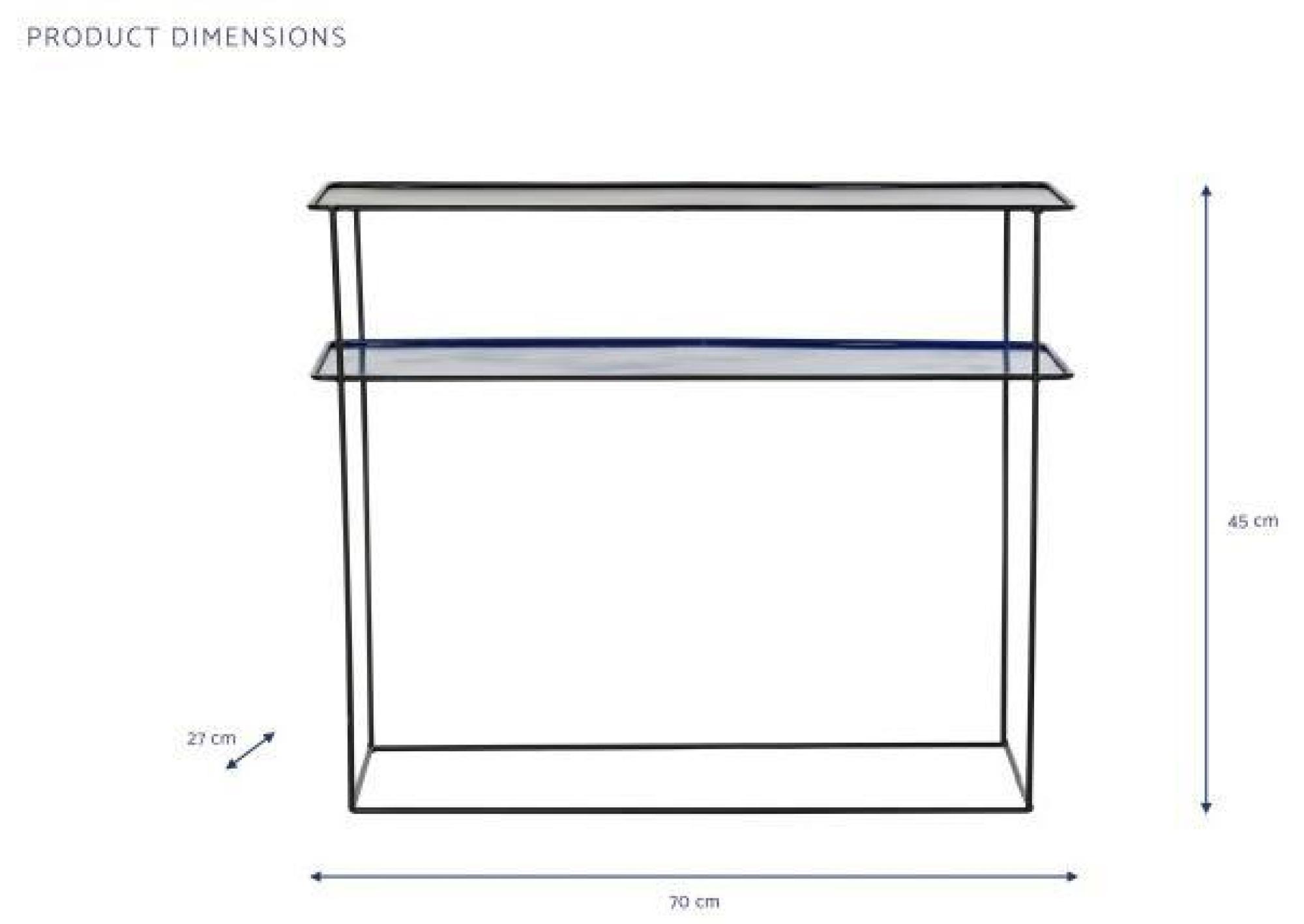 Product photograph of Modern Blue And Black Metal Set Of 2 Console Table from Choice Furniture Superstore.