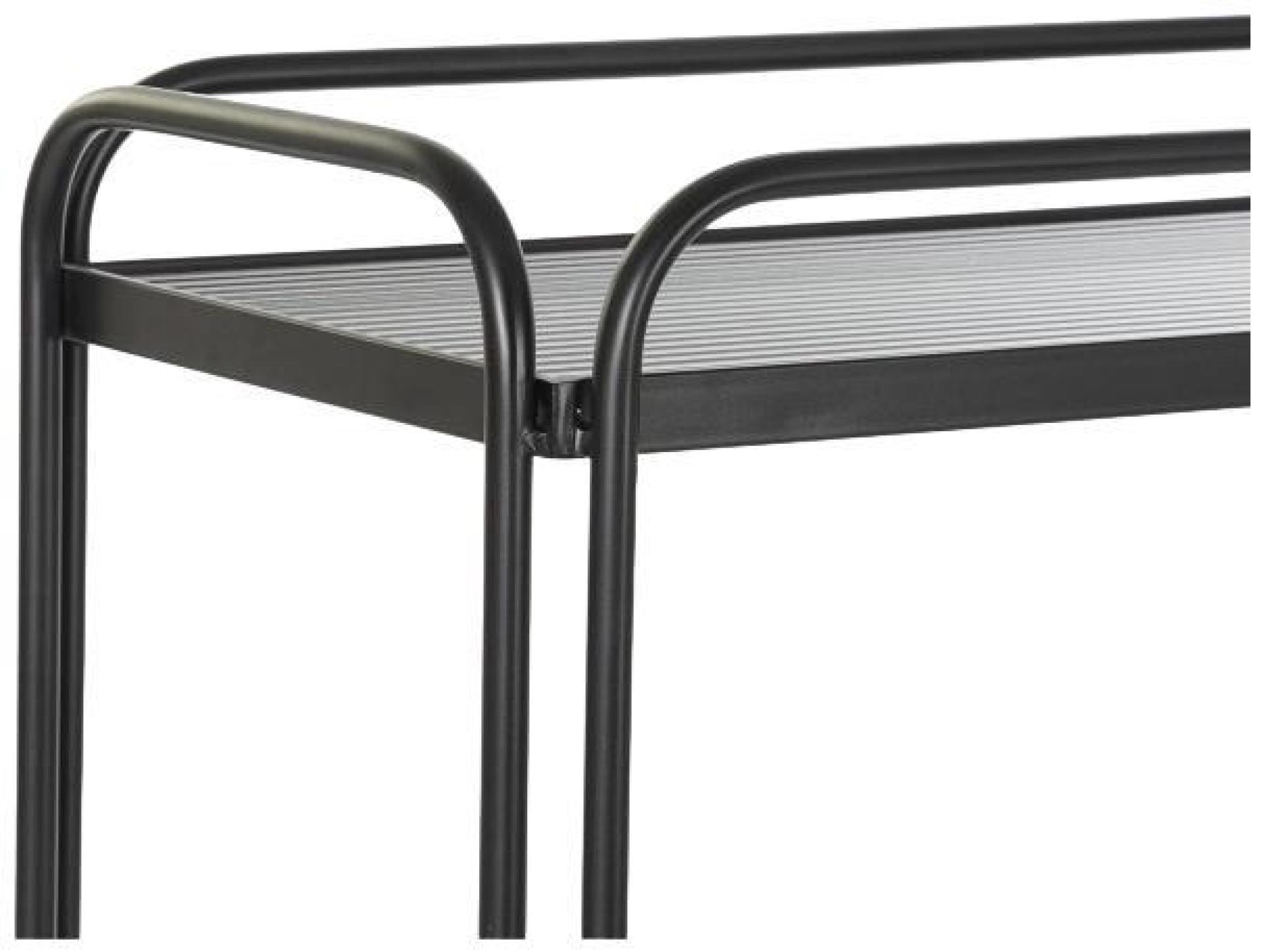 Product photograph of Black Glass And Metal Trolley from Choice Furniture Superstore.