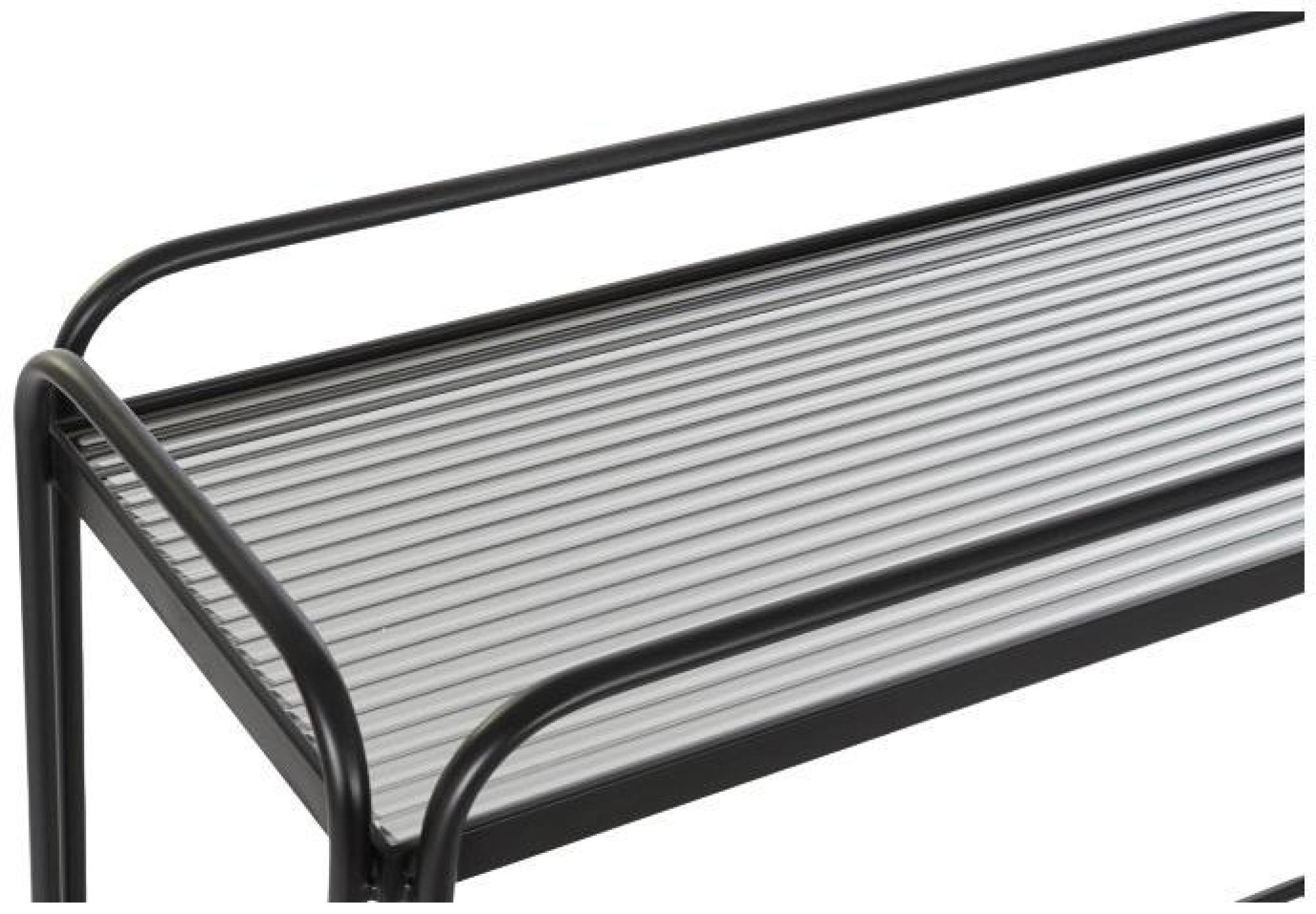 Product photograph of Black Glass And Metal Trolley from Choice Furniture Superstore.