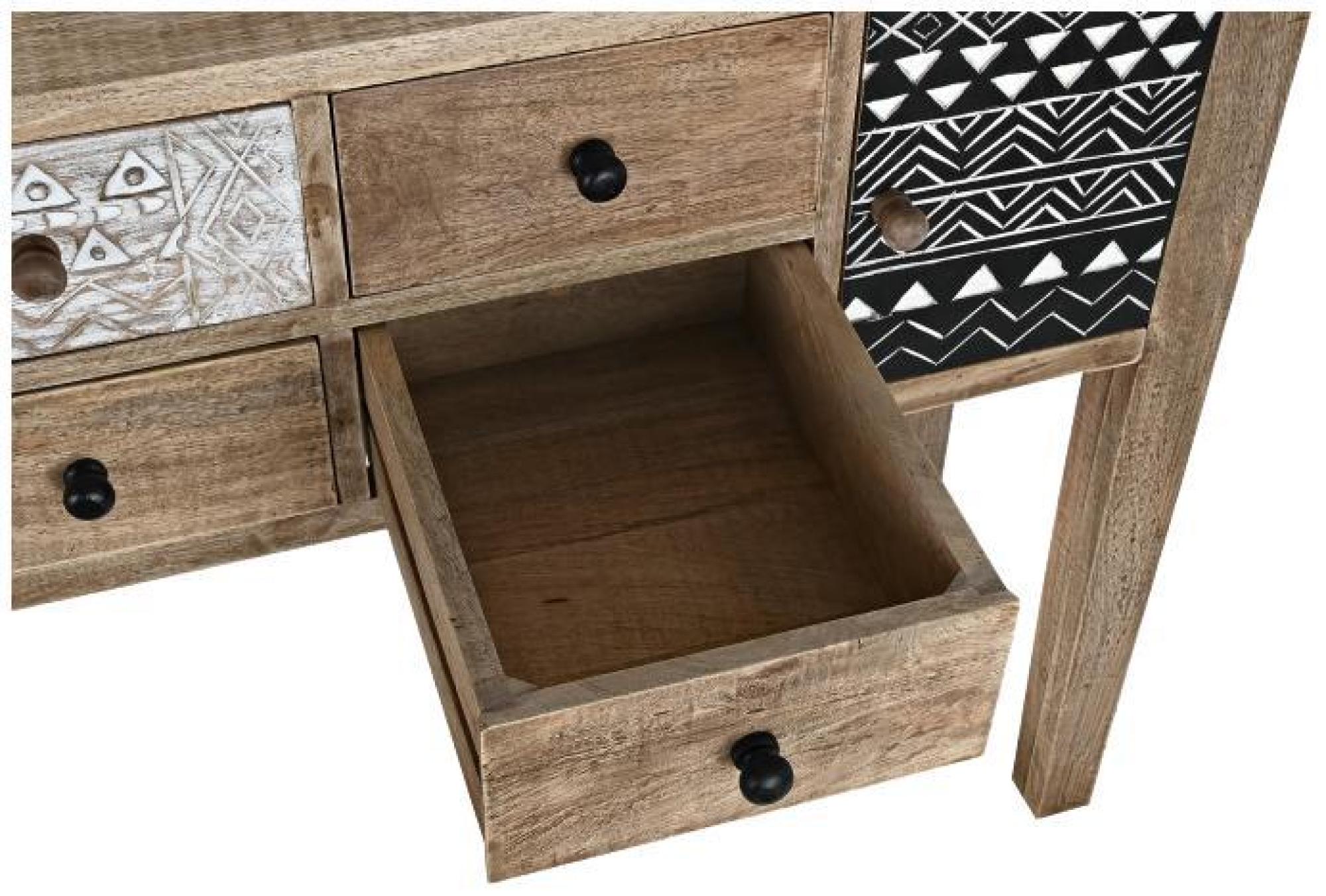 Product photograph of African Mango Wood 4 Drawer Console Table from Choice Furniture Superstore.