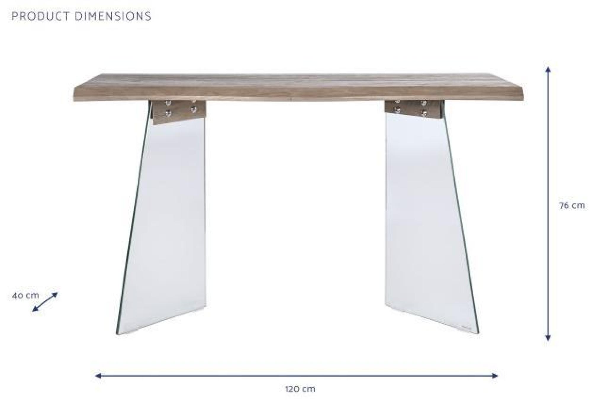 Product photograph of Madison Wooden And Glass Console Table from Choice Furniture Superstore.