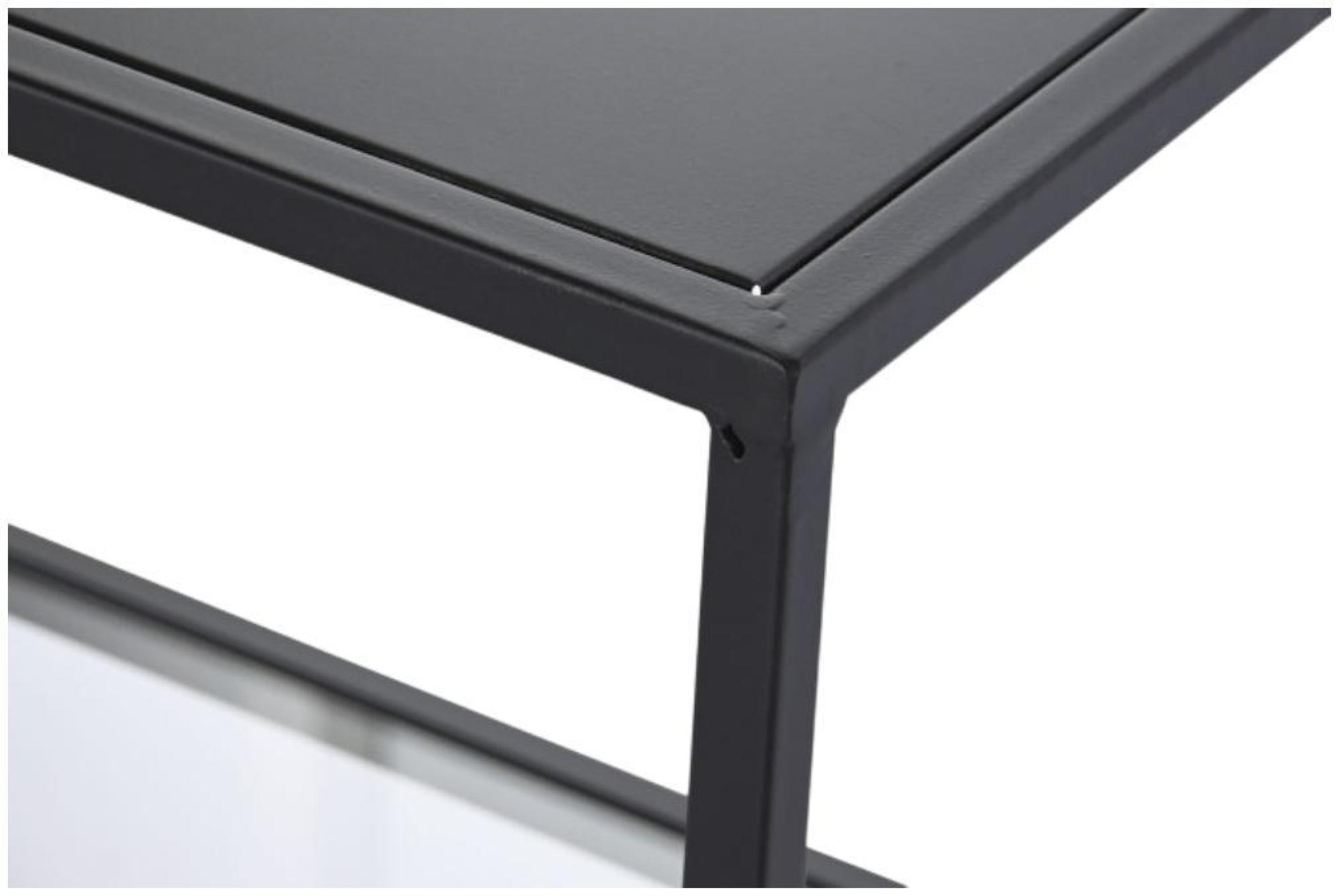 Product photograph of Urban Black Metal And Glass Console Table from Choice Furniture Superstore.