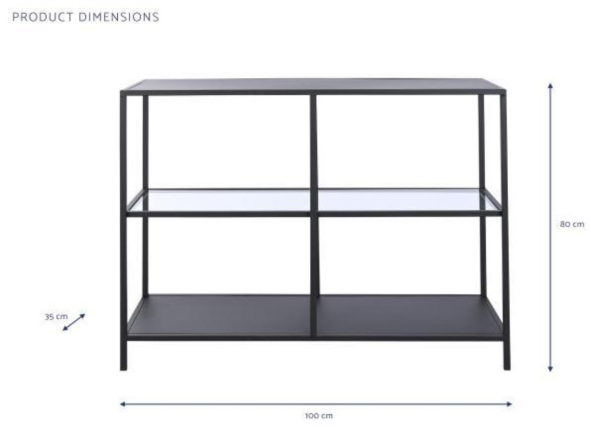 Product photograph of Urban Black Metal And Glass Console Table from Choice Furniture Superstore.