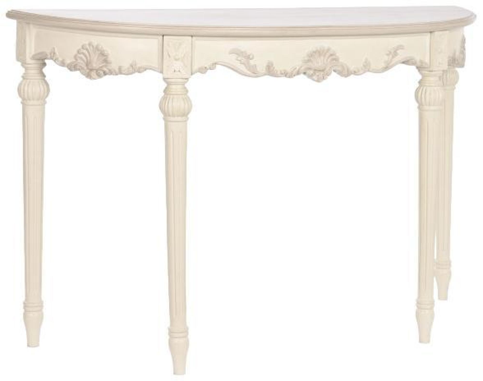 Product photograph of Romantic Beige Mango Wood Console Table from Choice Furniture Superstore.