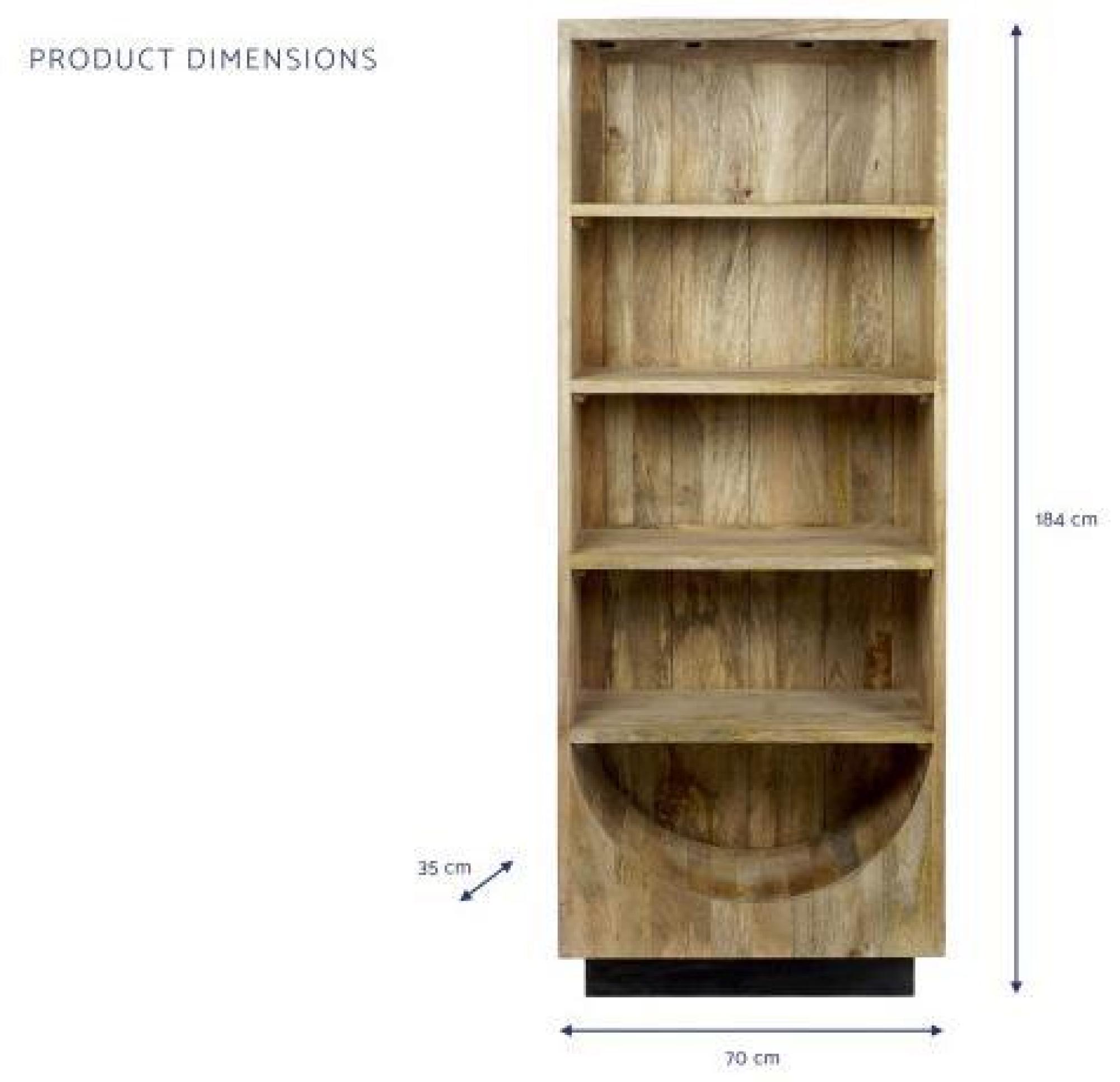 Product photograph of Modern Mango Wood Shelving Unit from Choice Furniture Superstore.