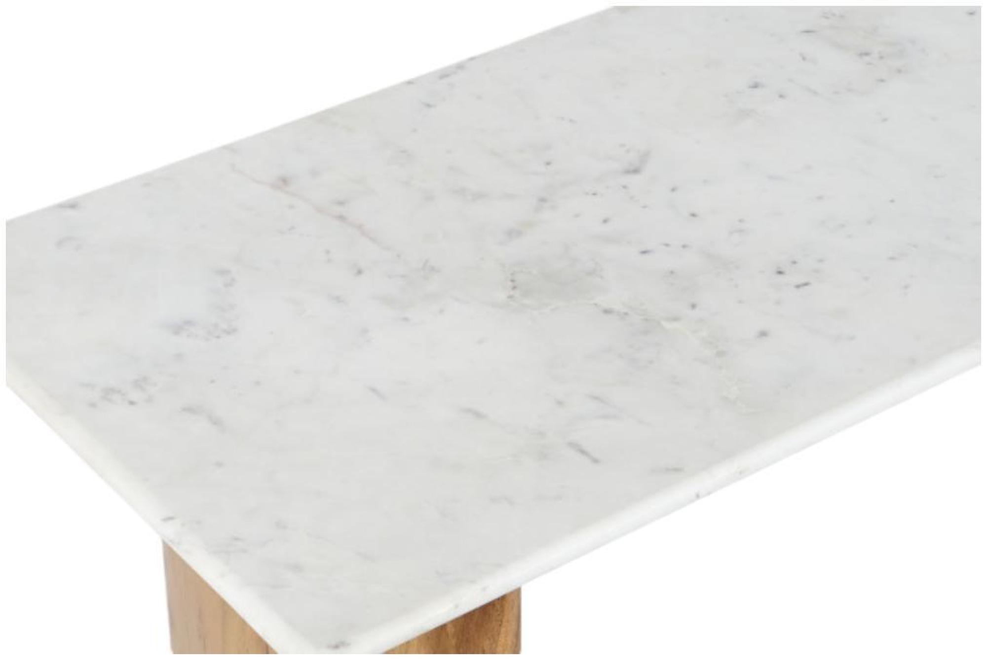 Product photograph of Scandi White Marble Console Table from Choice Furniture Superstore.