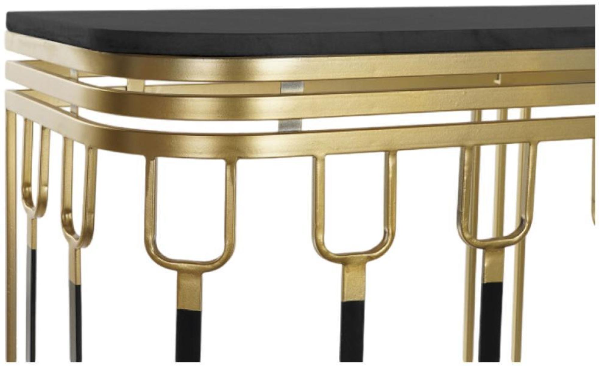 Product photograph of Glam Black Marble Console Table from Choice Furniture Superstore.