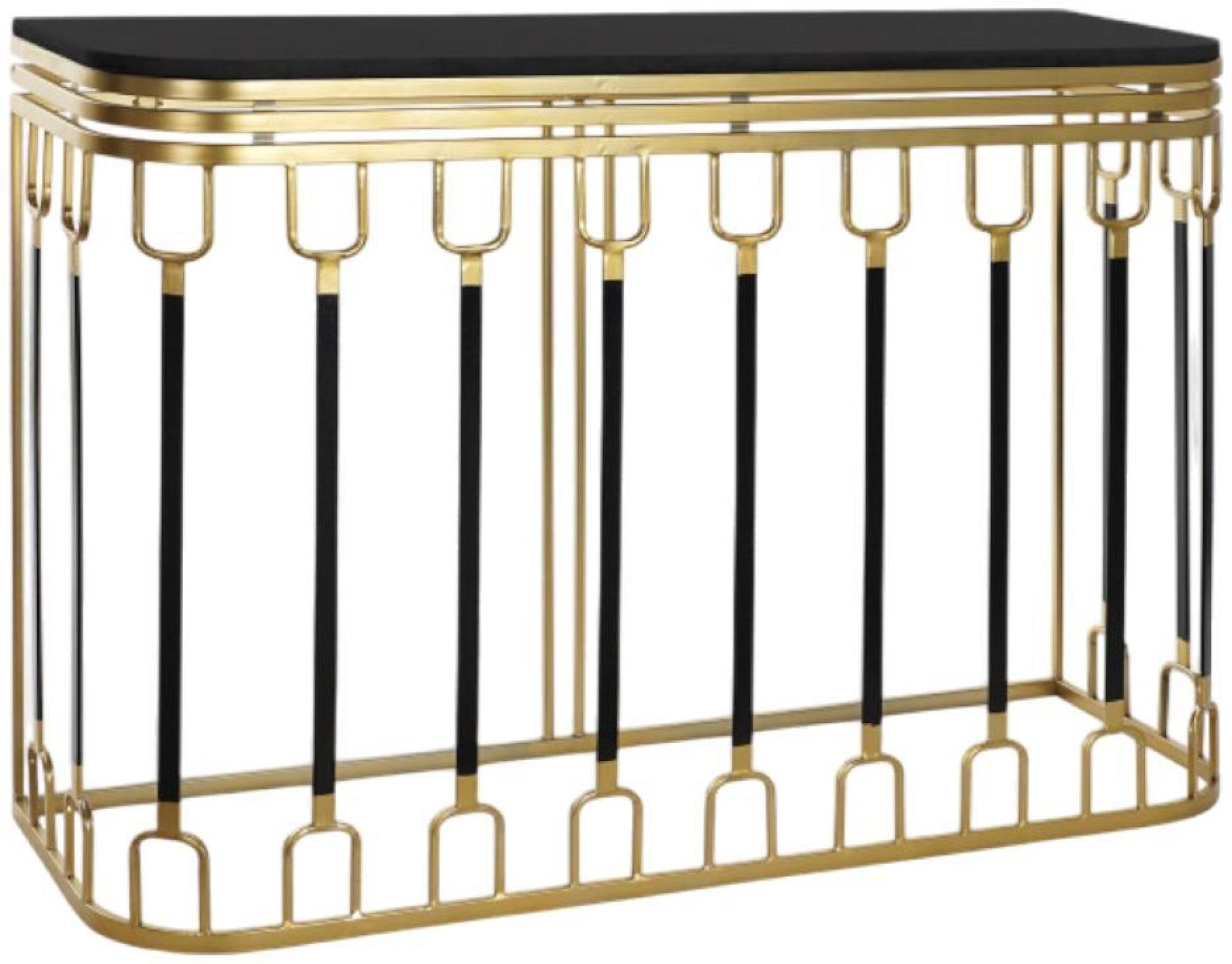 Product photograph of Glam Black Marble Console Table from Choice Furniture Superstore.