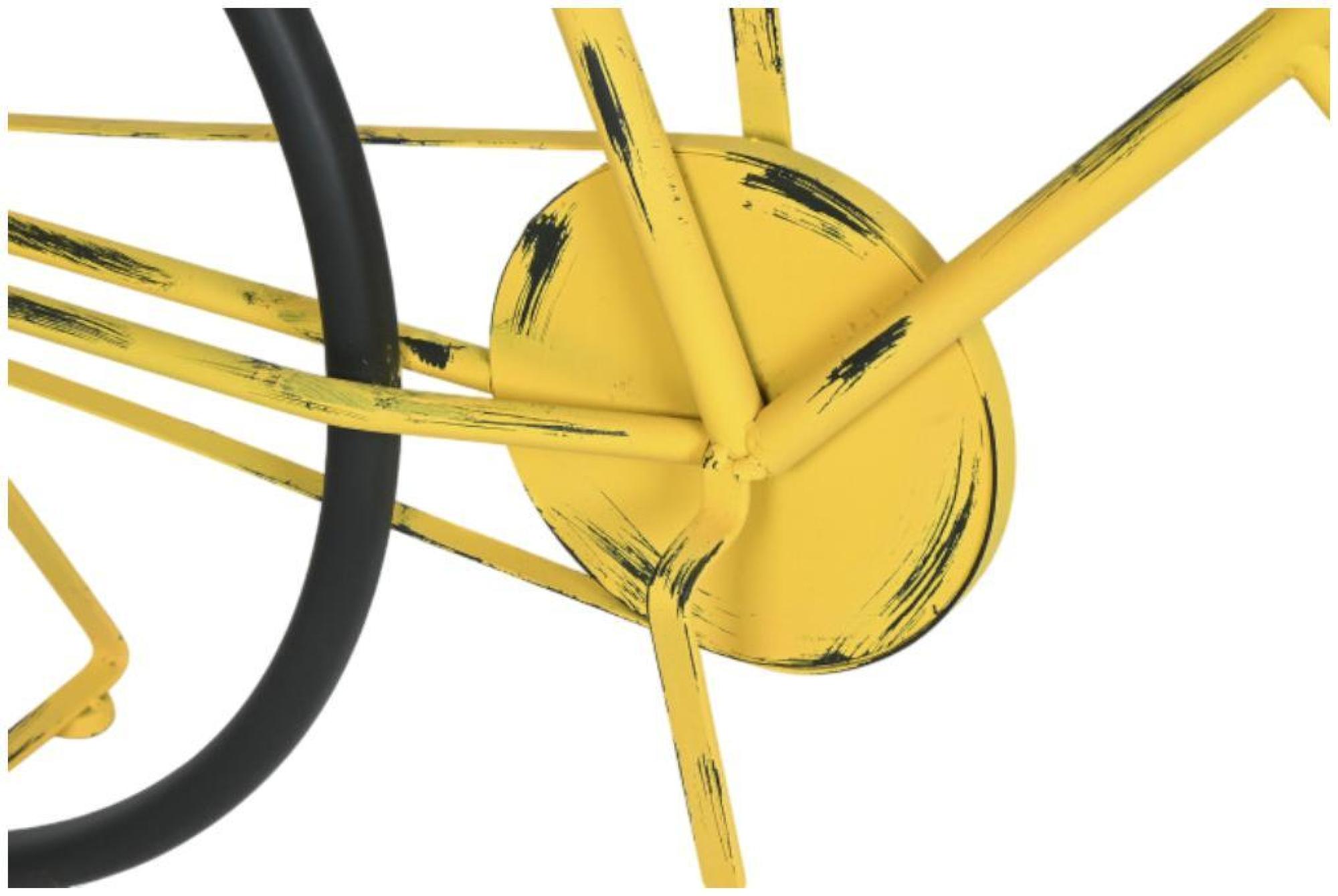 Product photograph of Vintage Yellow Metal Bicycle Console Table from Choice Furniture Superstore.