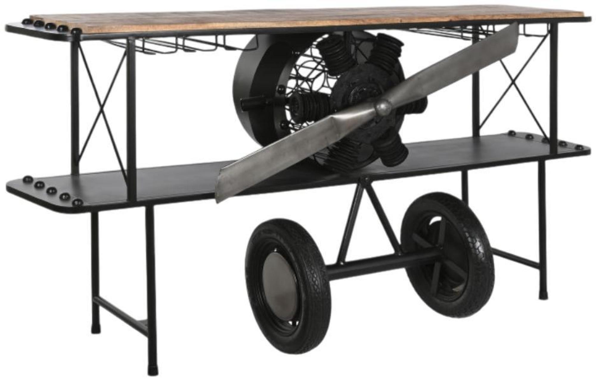 Product photograph of Loft Black Metal Airplane Console Table from Choice Furniture Superstore.