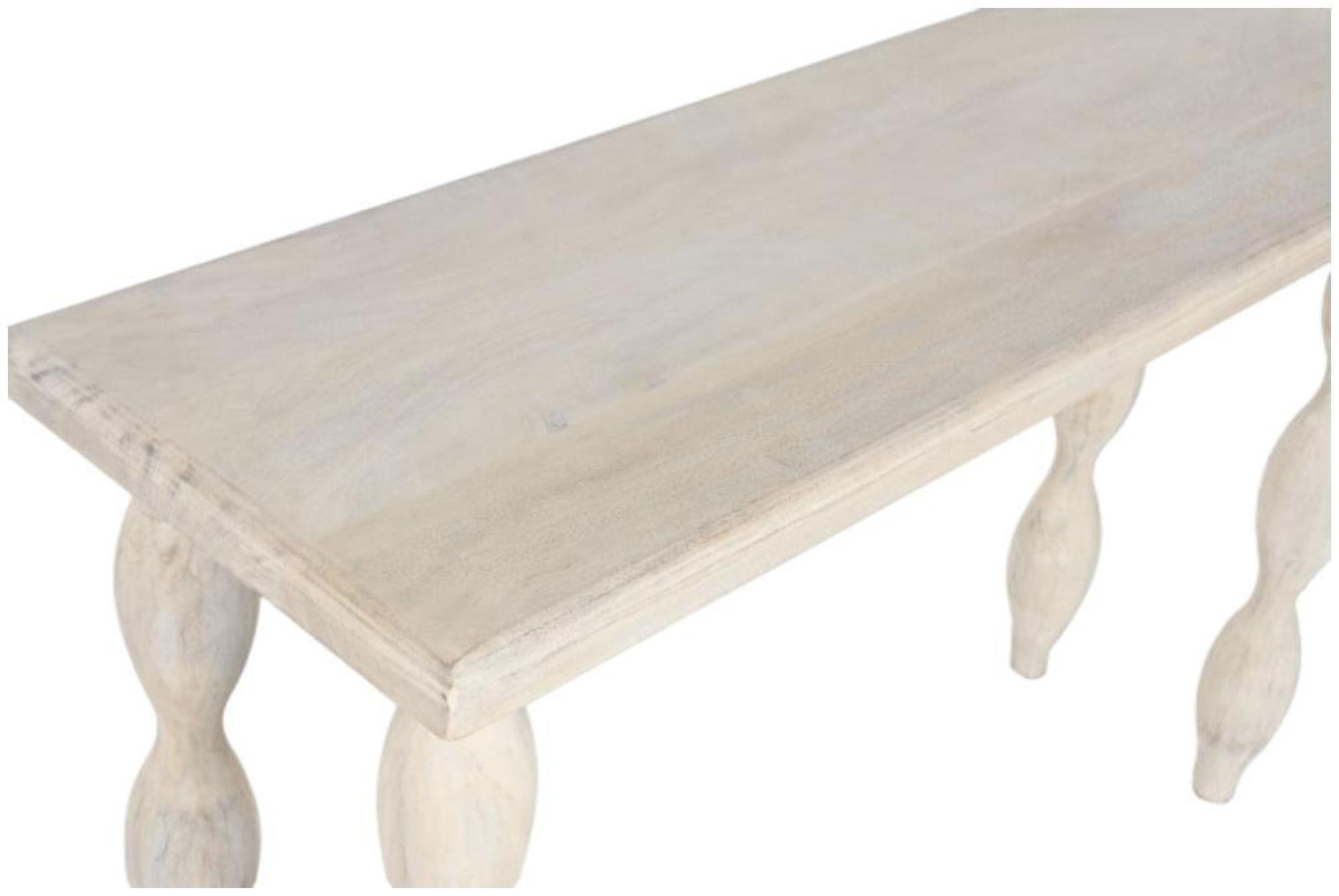 Product photograph of Modern White Mango Wood Console Table from Choice Furniture Superstore.