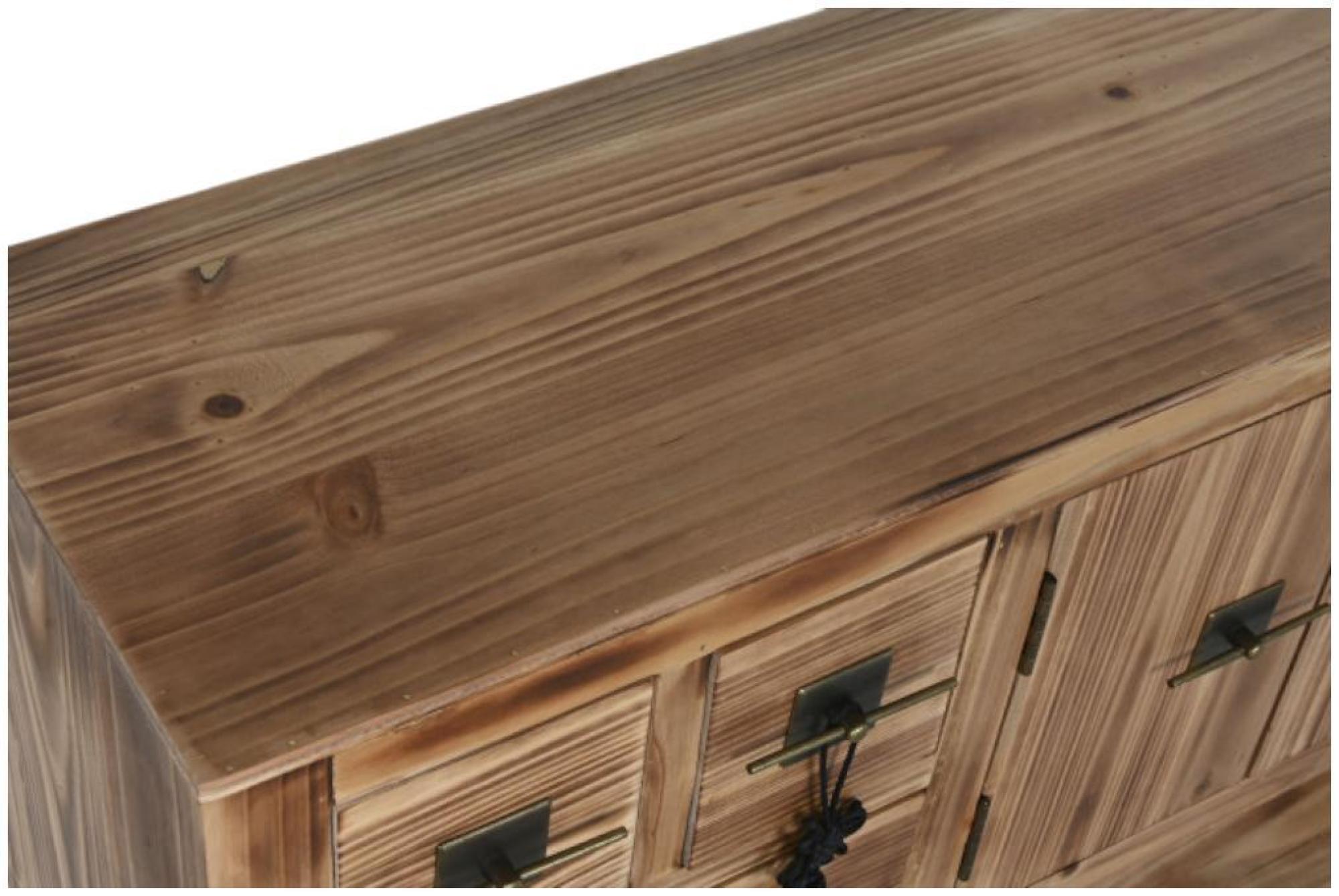 Product photograph of Oriental Natural 6 Drawer Console Table from Choice Furniture Superstore.