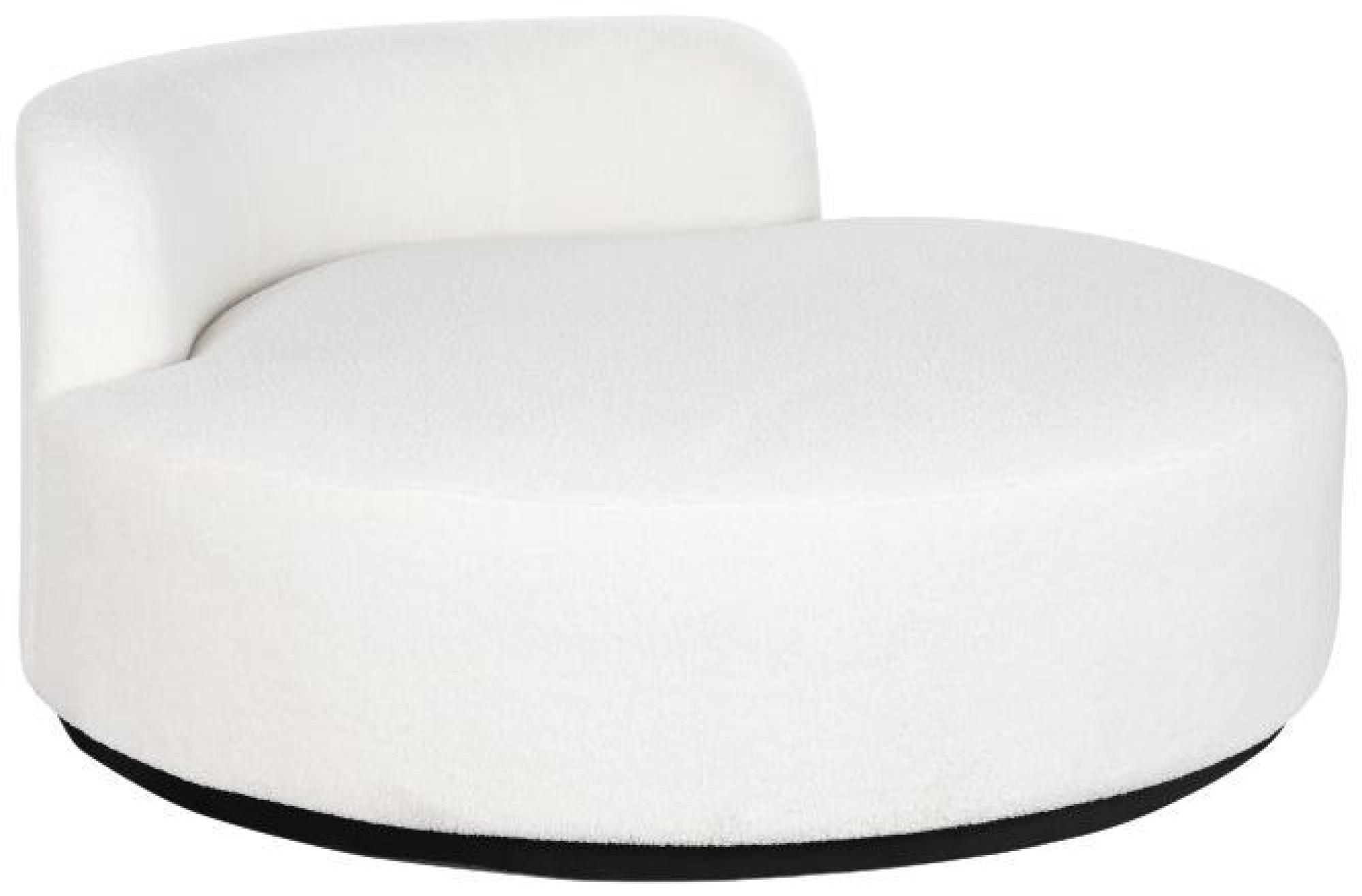 Product photograph of White Sheepskin Fabric Round Couch from Choice Furniture Superstore.