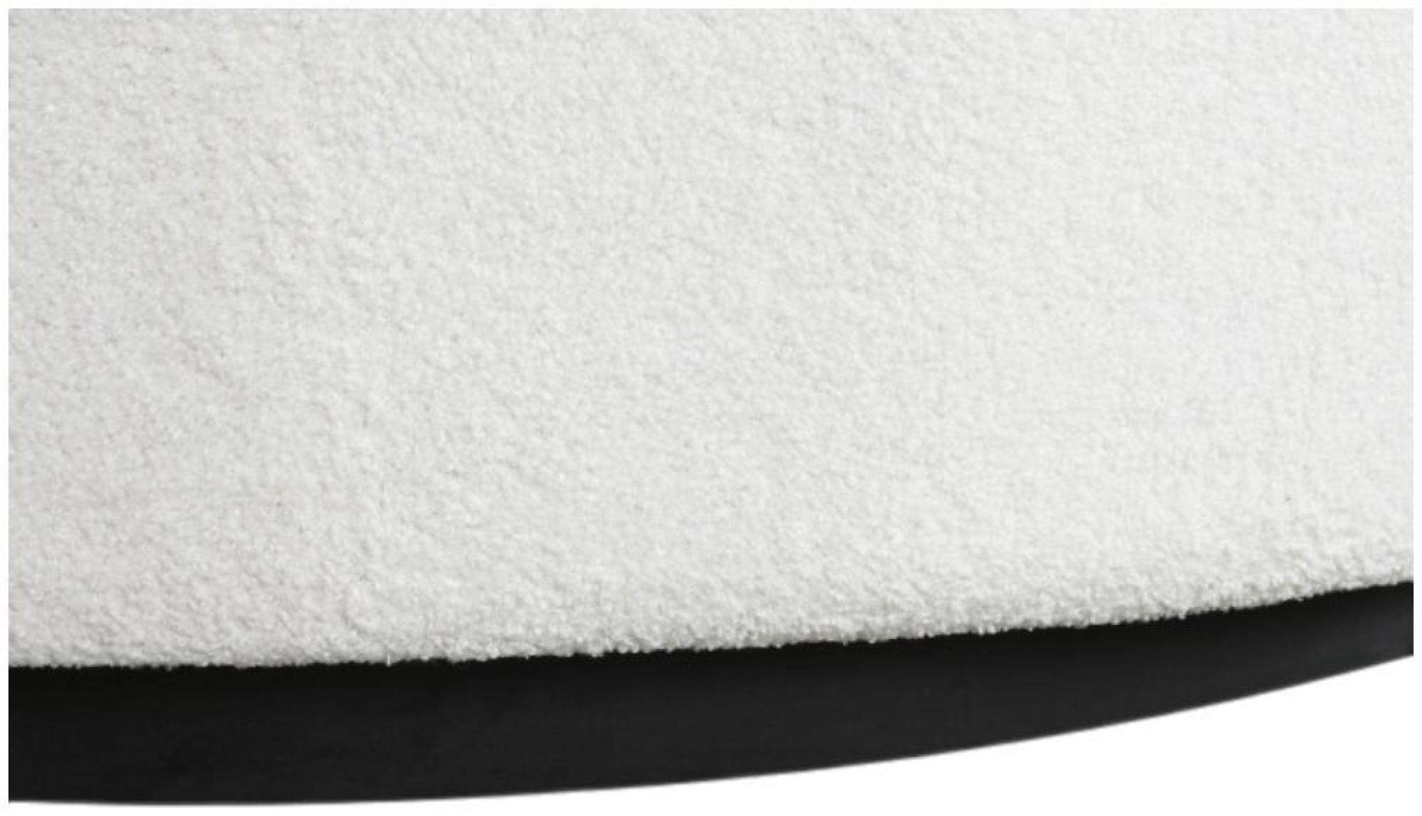Product photograph of White Sheepskin Fabric Round Couch from Choice Furniture Superstore.