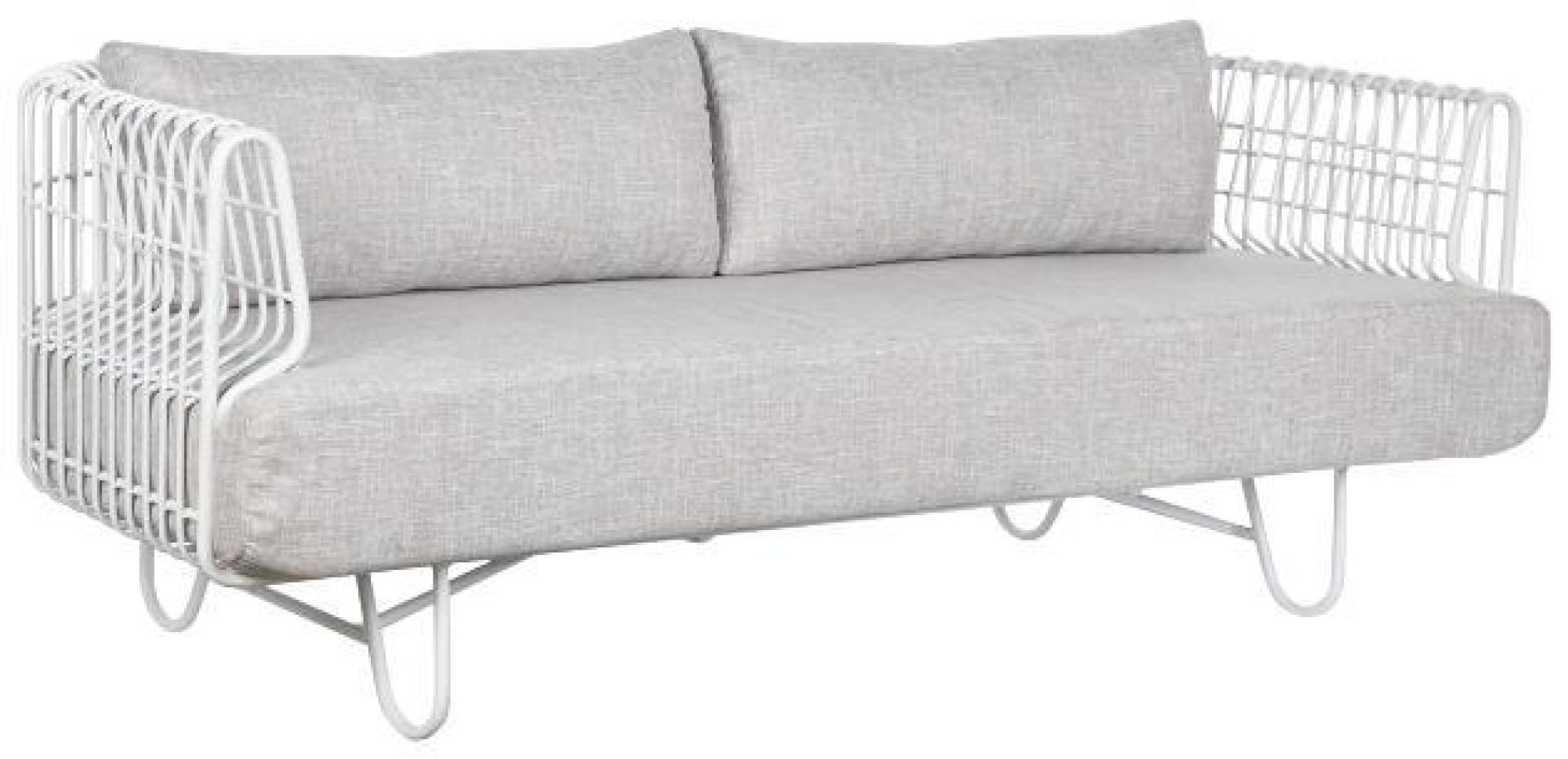 Product photograph of Urban White Fabric Couch 3 Seater Sofa from Choice Furniture Superstore.