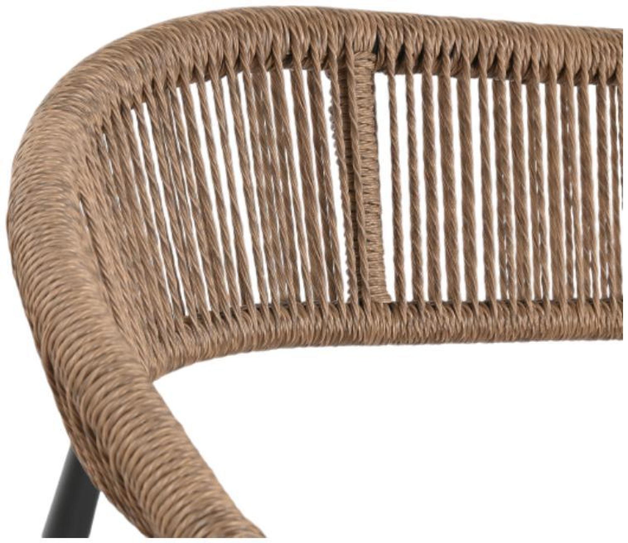 Product photograph of Garden Brown Rattan 2 Seater Outdoor Bench from Choice Furniture Superstore.