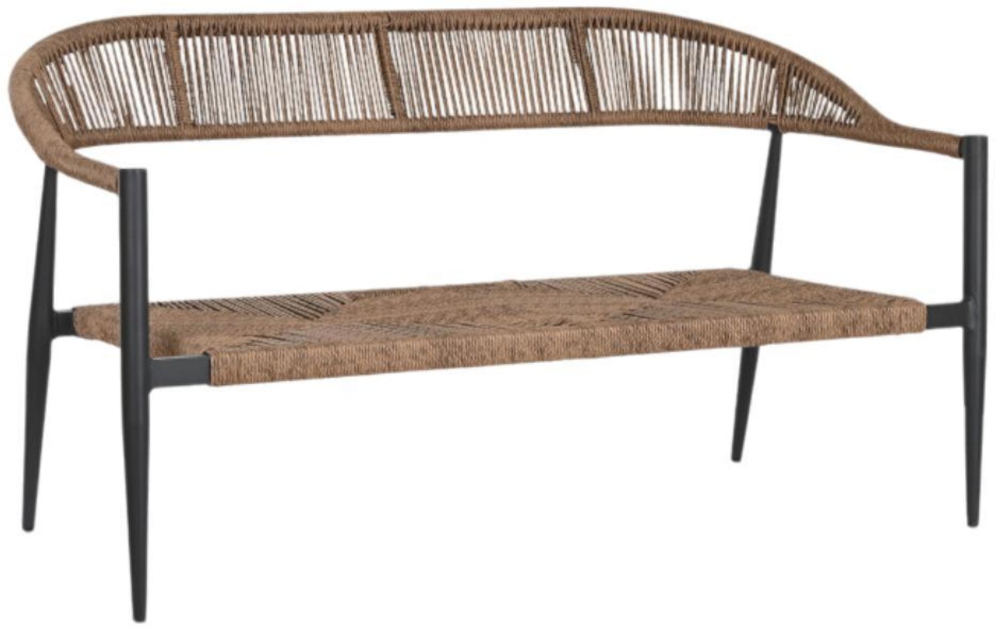 Product photograph of Garden Brown Rattan 2 Seater Outdoor Bench from Choice Furniture Superstore.