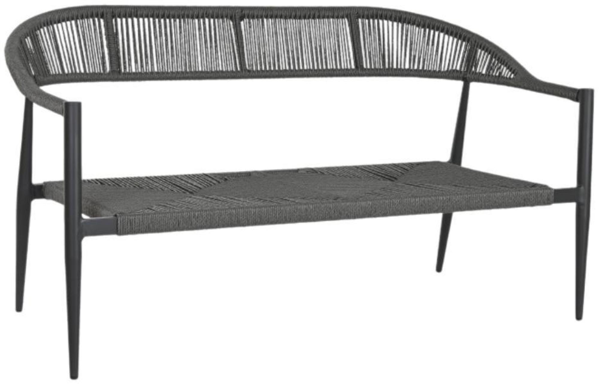 Product photograph of Garden Black Rattan 2 Seater Outdoor Bench from Choice Furniture Superstore.