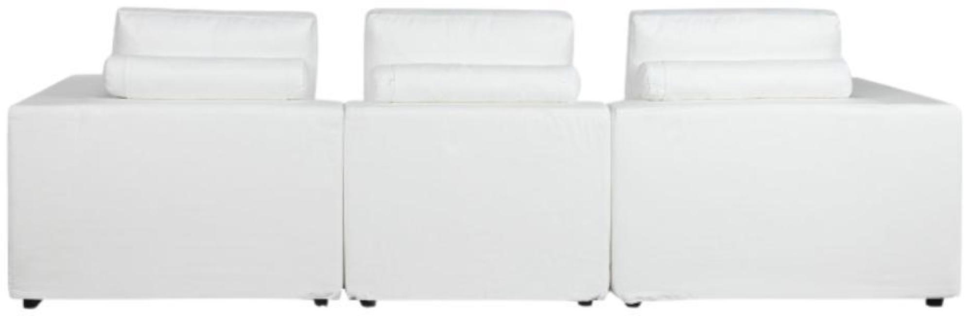 Product photograph of Modern White Fabric Couch 3 Seater Sofa from Choice Furniture Superstore.