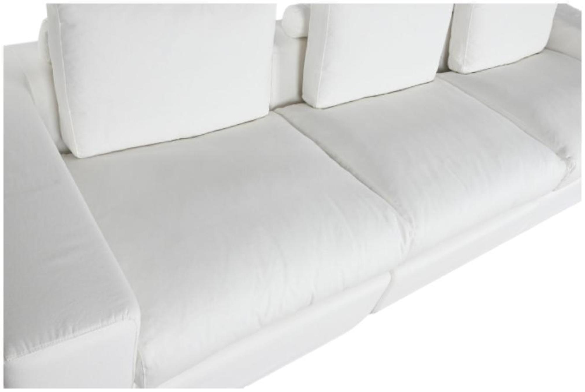 Product photograph of Modern White Fabric Couch 3 Seater Sofa from Choice Furniture Superstore.