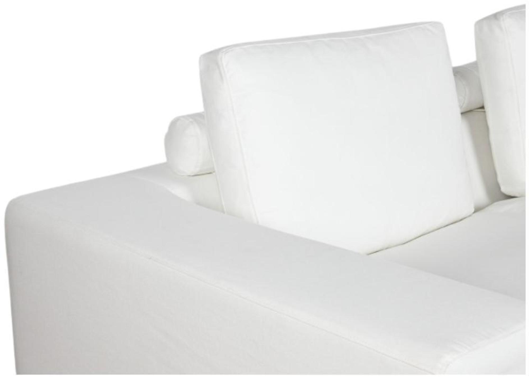 Product photograph of Modern White Fabric Couch 3 Seater Sofa from Choice Furniture Superstore.