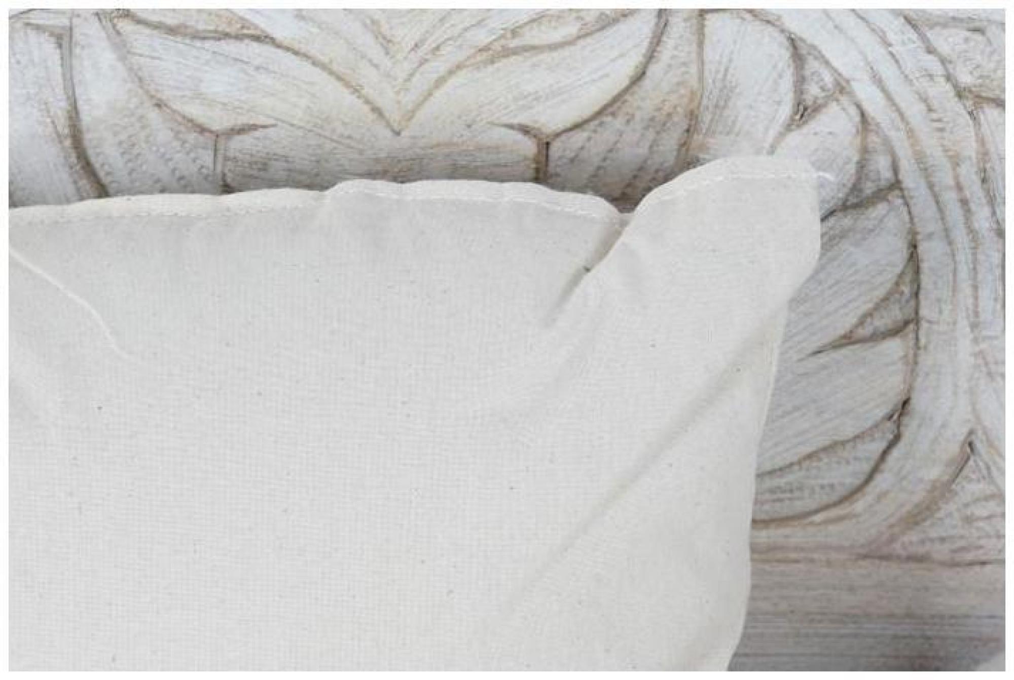 Product photograph of Carved White Mango Wood With Beige Fabric Sofa from Choice Furniture Superstore.