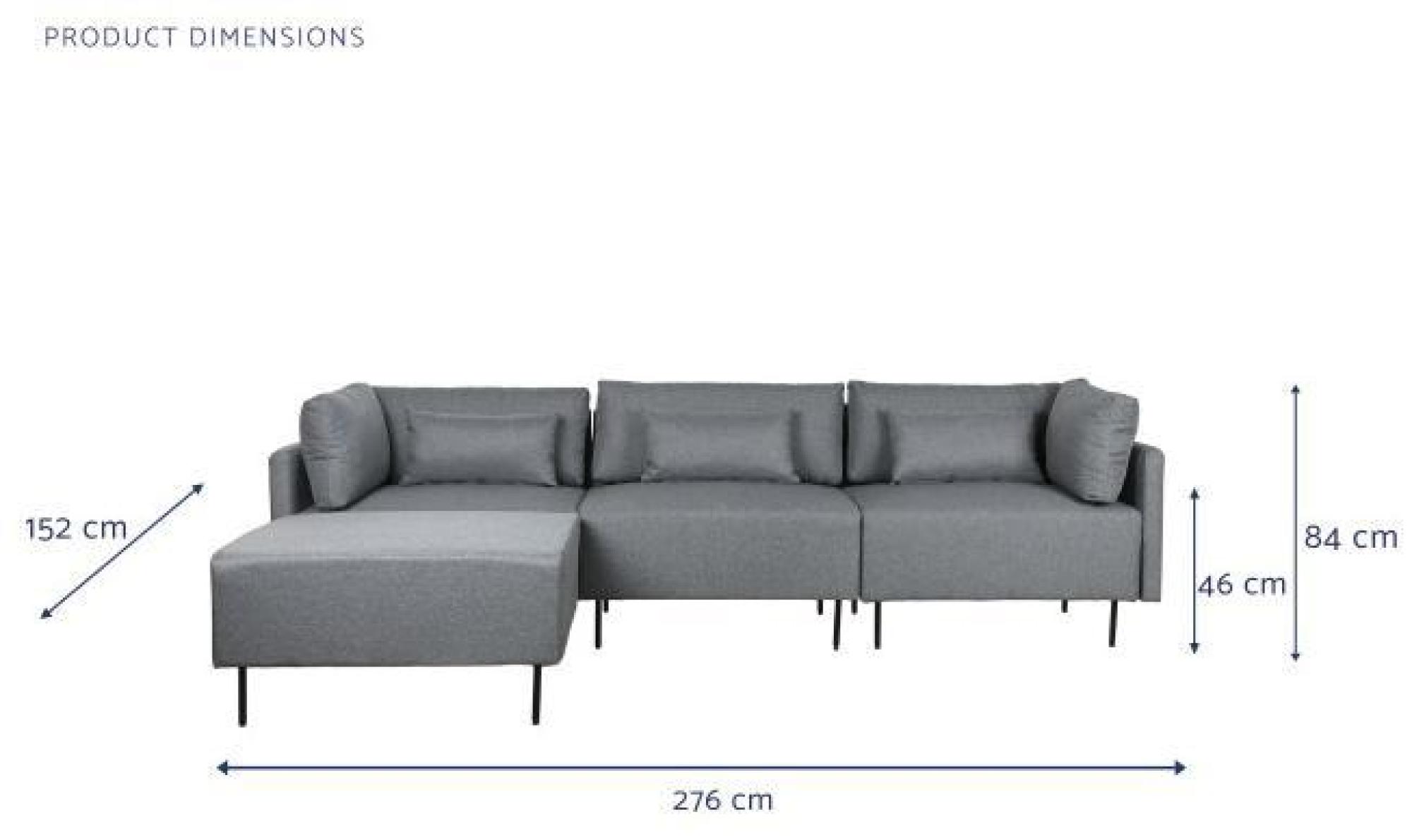 Product photograph of Modern Grey Fabric Corner Sofabed from Choice Furniture Superstore.
