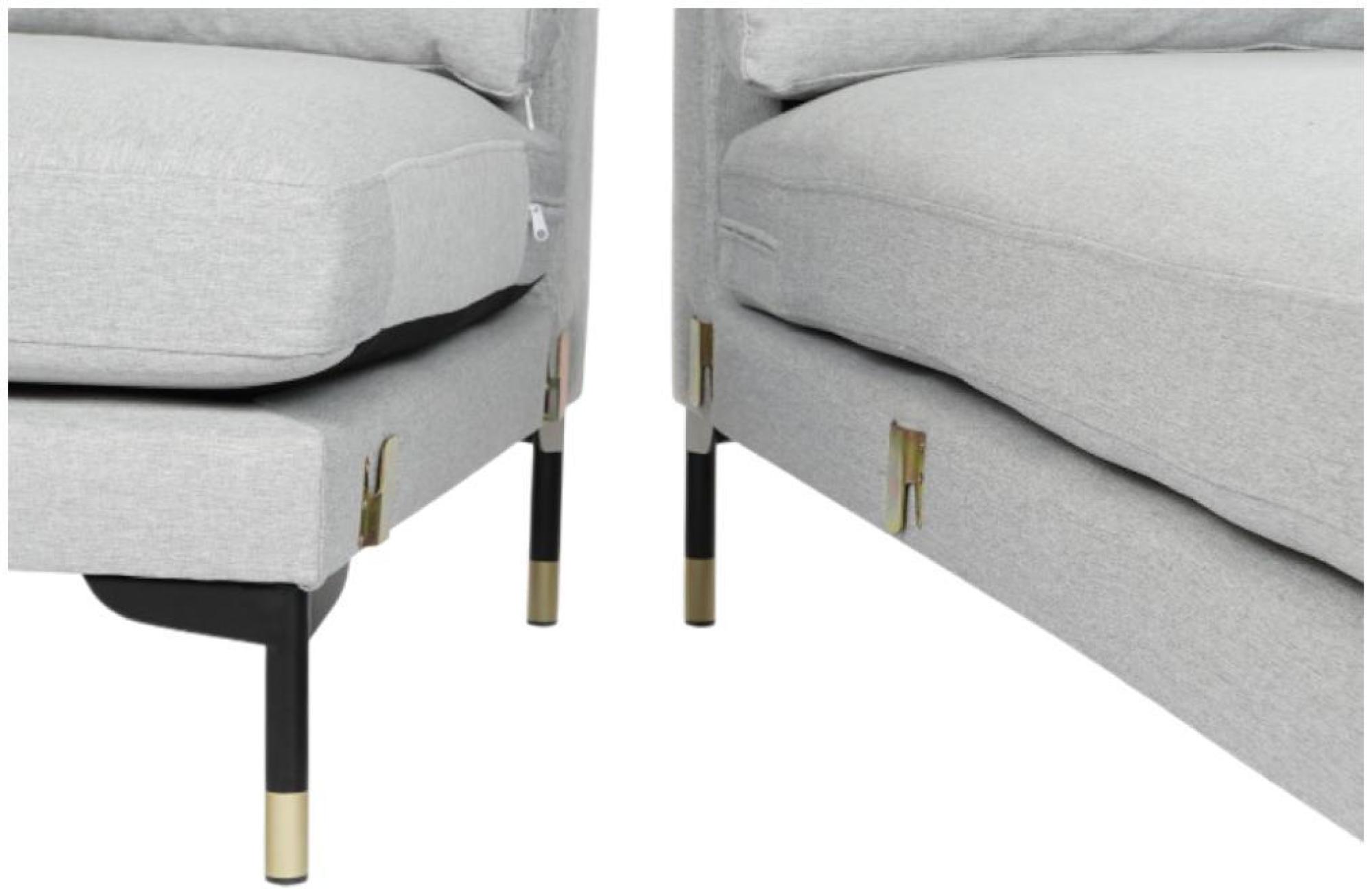 Product photograph of Light Gray Fabric Couch Chaise Longue Sofabed from Choice Furniture Superstore.