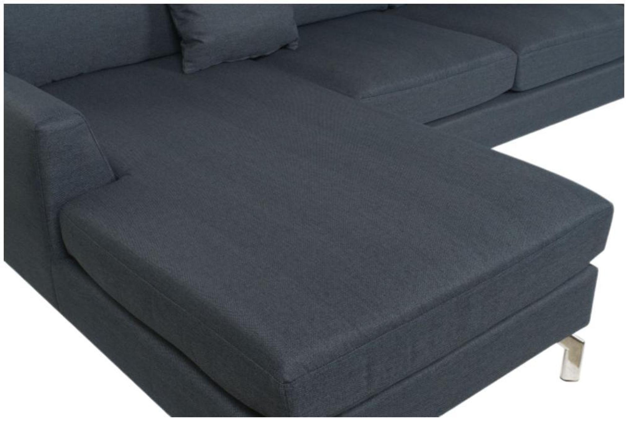 Product photograph of Blue Fabric Couch Chaise Longue Sofabed from Choice Furniture Superstore.