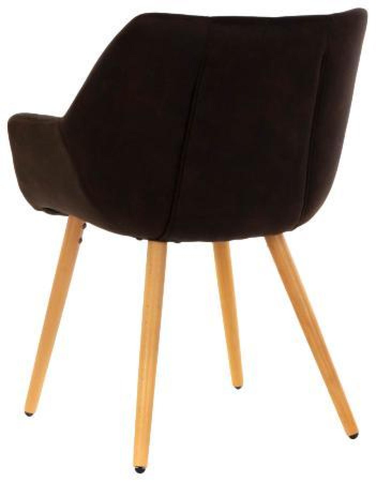 Product photograph of 2 X Scandi Dark Brown Fabric Dining Chair from Choice Furniture Superstore.