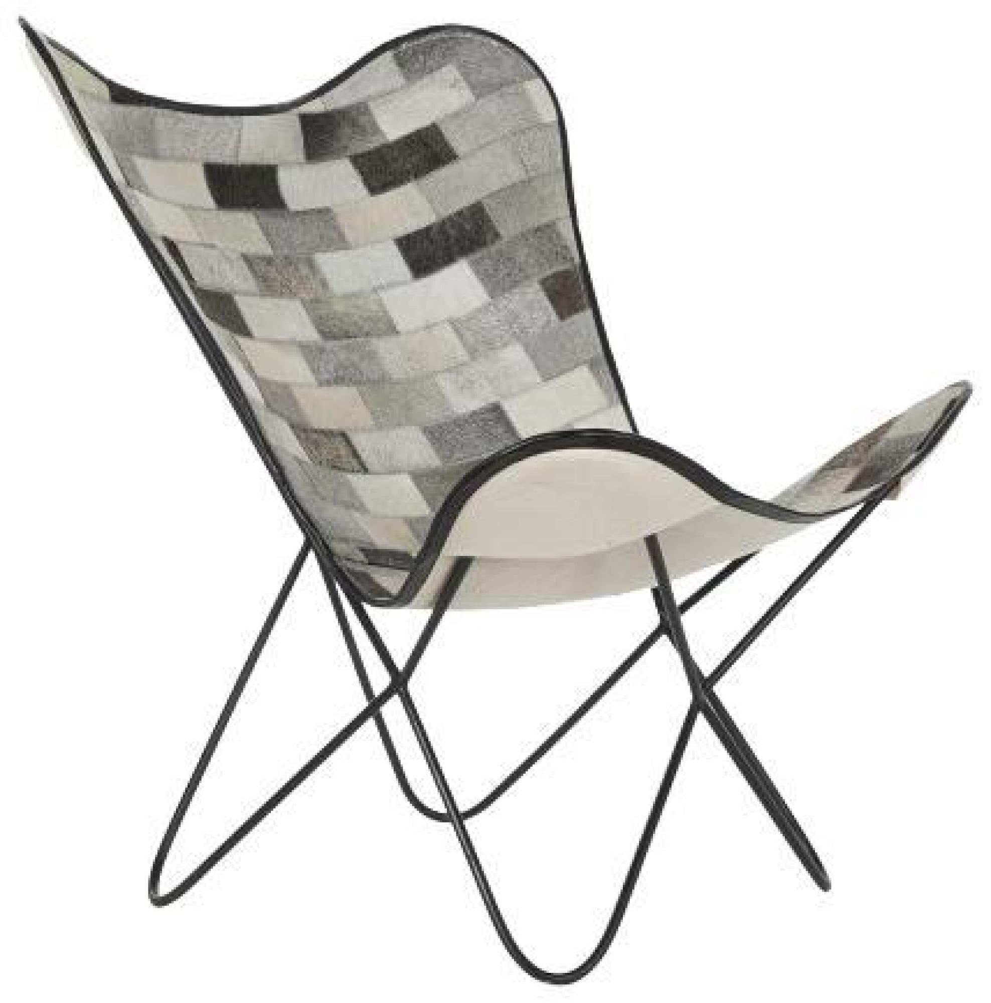 Product photograph of Grey Fabric Butterfly Chair from Choice Furniture Superstore.