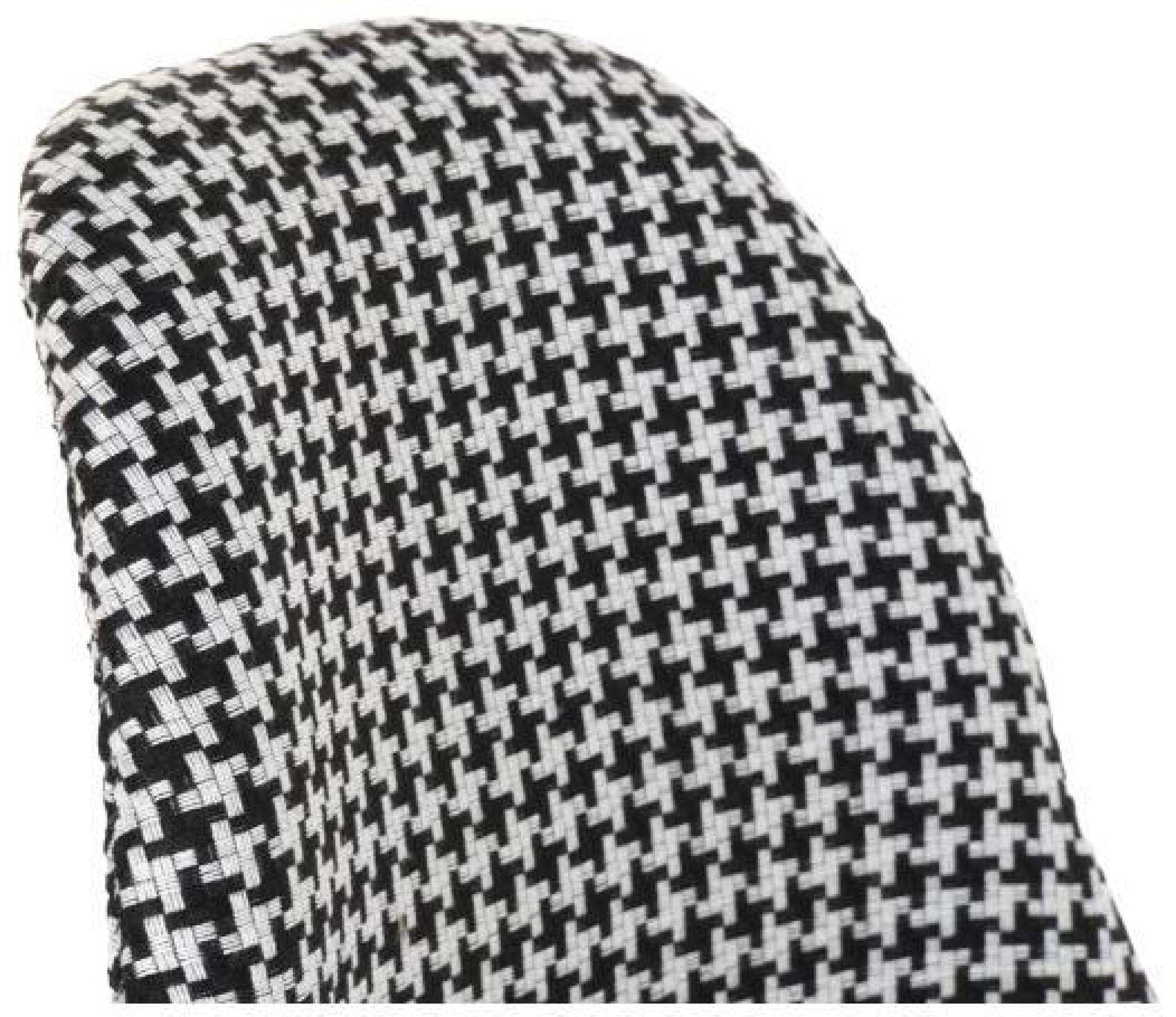 Product photograph of 4 X Scandi Black And White Fabric Dining Chair With Slim Wooden Legs from Choice Furniture Superstore.