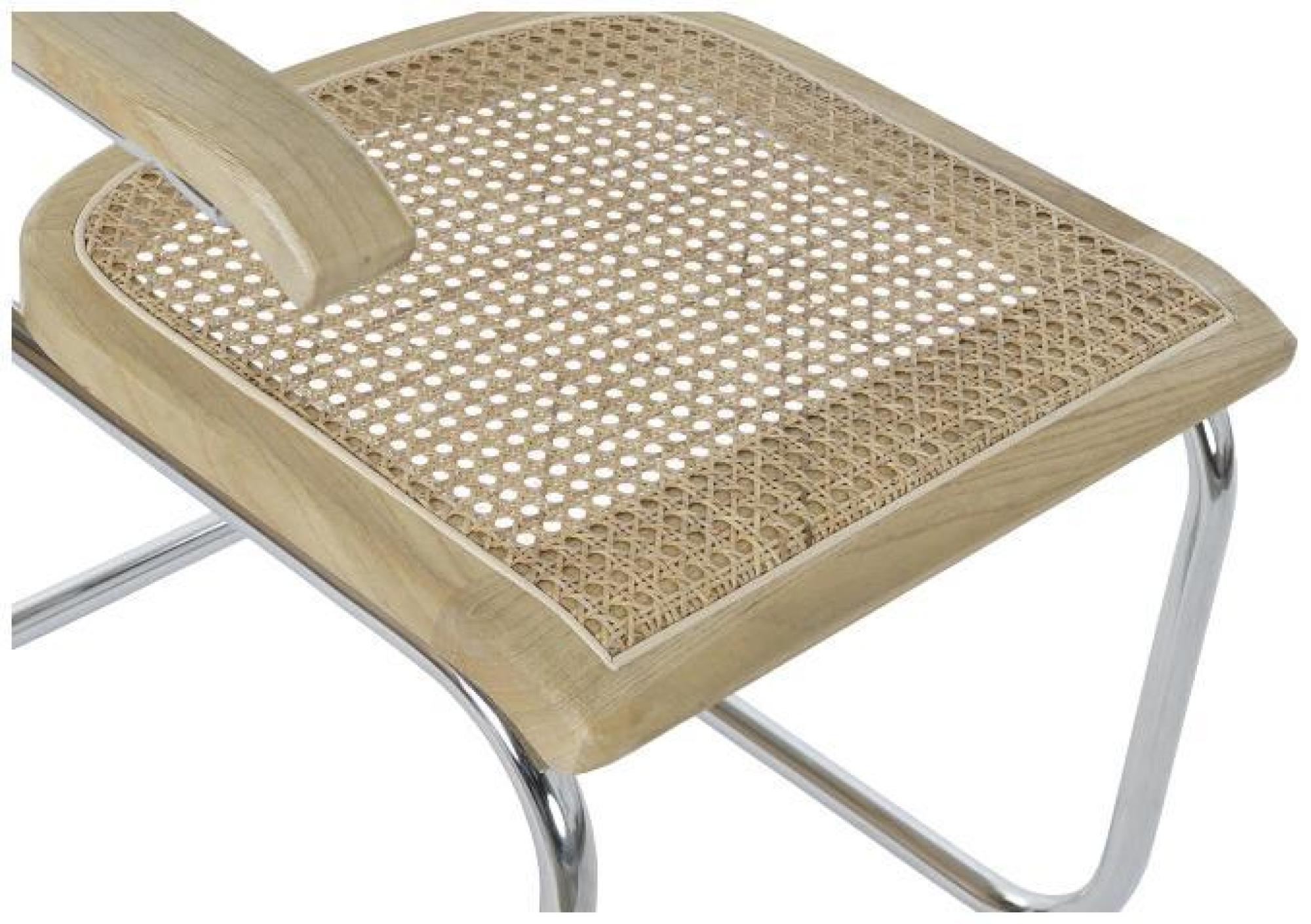 Product photograph of 4 X Loft Light Brown Elm Wood And Rattan Cantilever Dining Armchair from Choice Furniture Superstore.