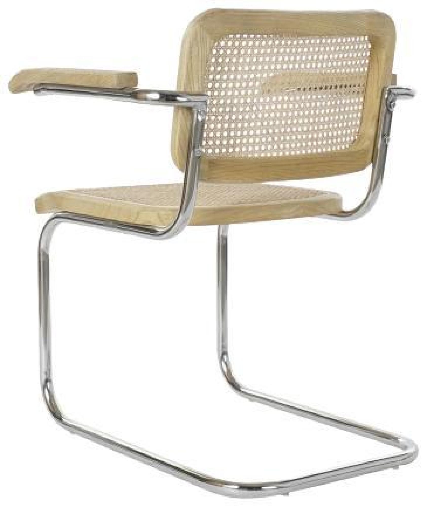 Product photograph of 4 X Loft Light Brown Elm Wood And Rattan Cantilever Dining Armchair from Choice Furniture Superstore.