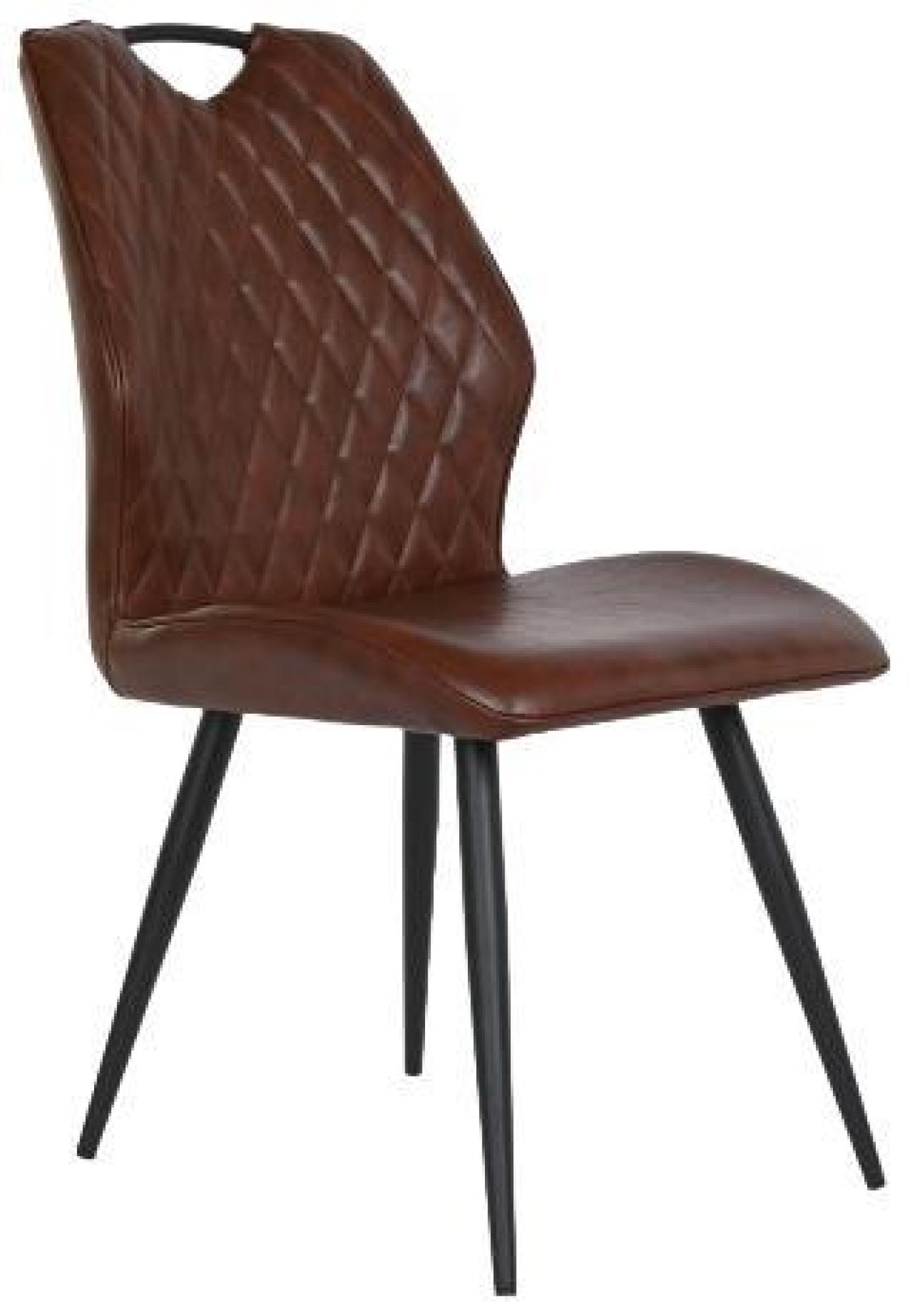 Product photograph of 4 X Modern Dark Brown Leather Dining Chair from Choice Furniture Superstore.