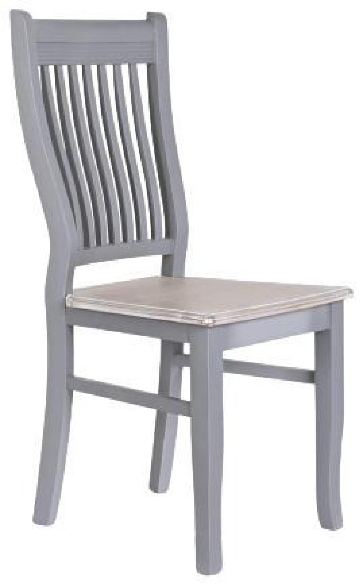 Product photograph of 2 X Harlow French Style Grey Slatted Dining Chair from Choice Furniture Superstore.