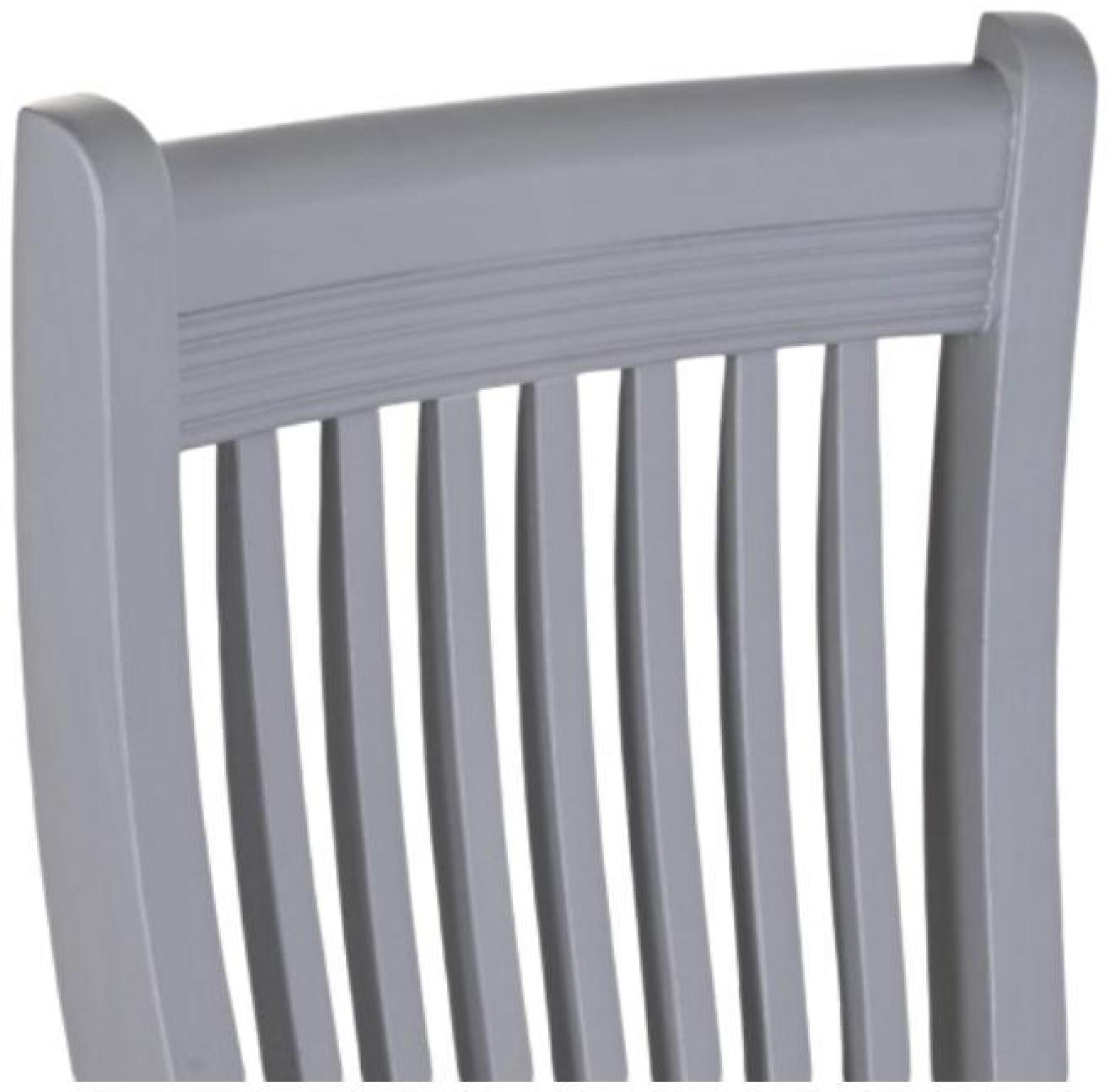 Product photograph of 2 X Harlow French Style Grey Slatted Dining Chair from Choice Furniture Superstore.