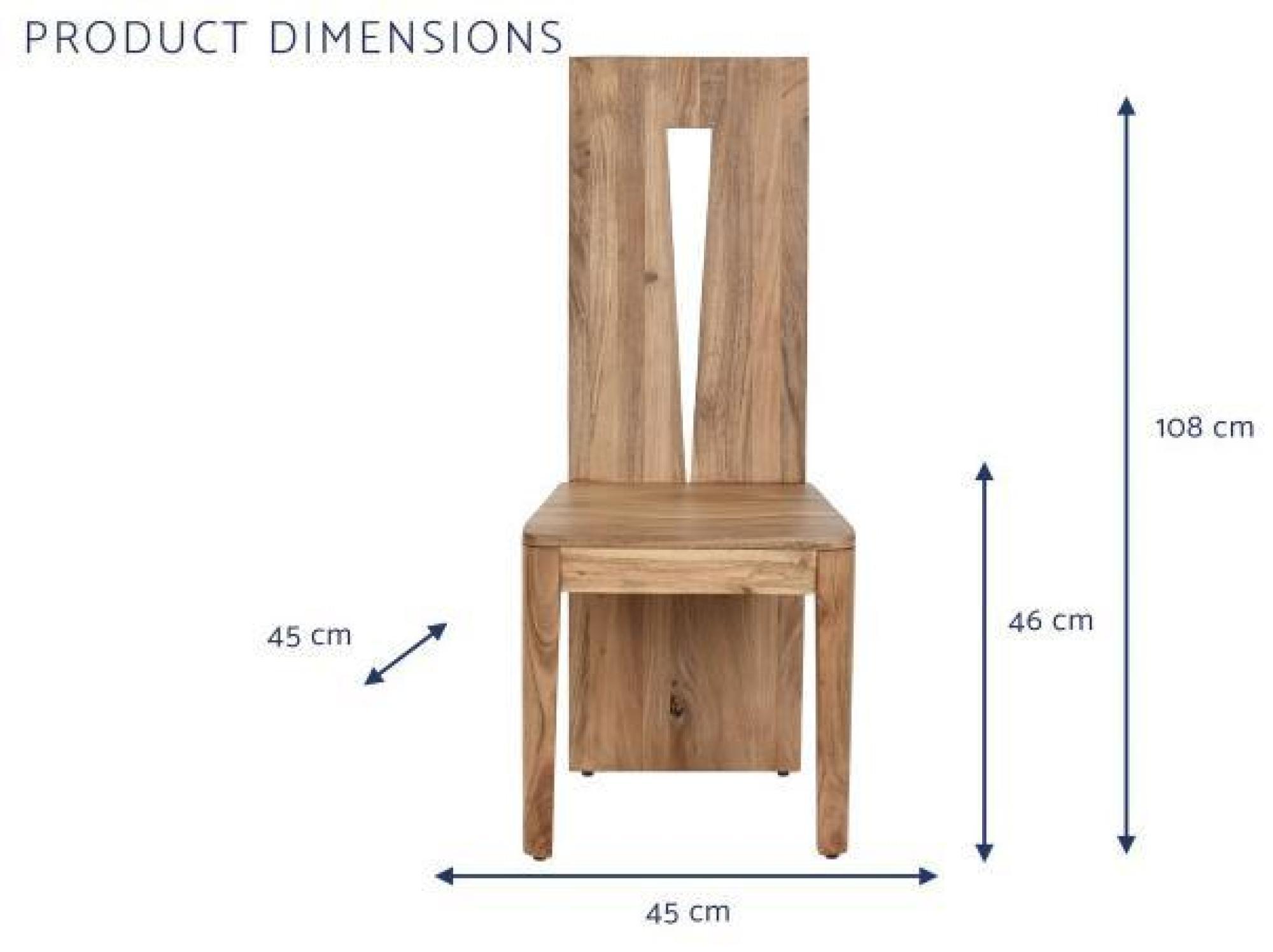 Product photograph of 2 X Modern Acacia Wood High Back Dining Chair from Choice Furniture Superstore.
