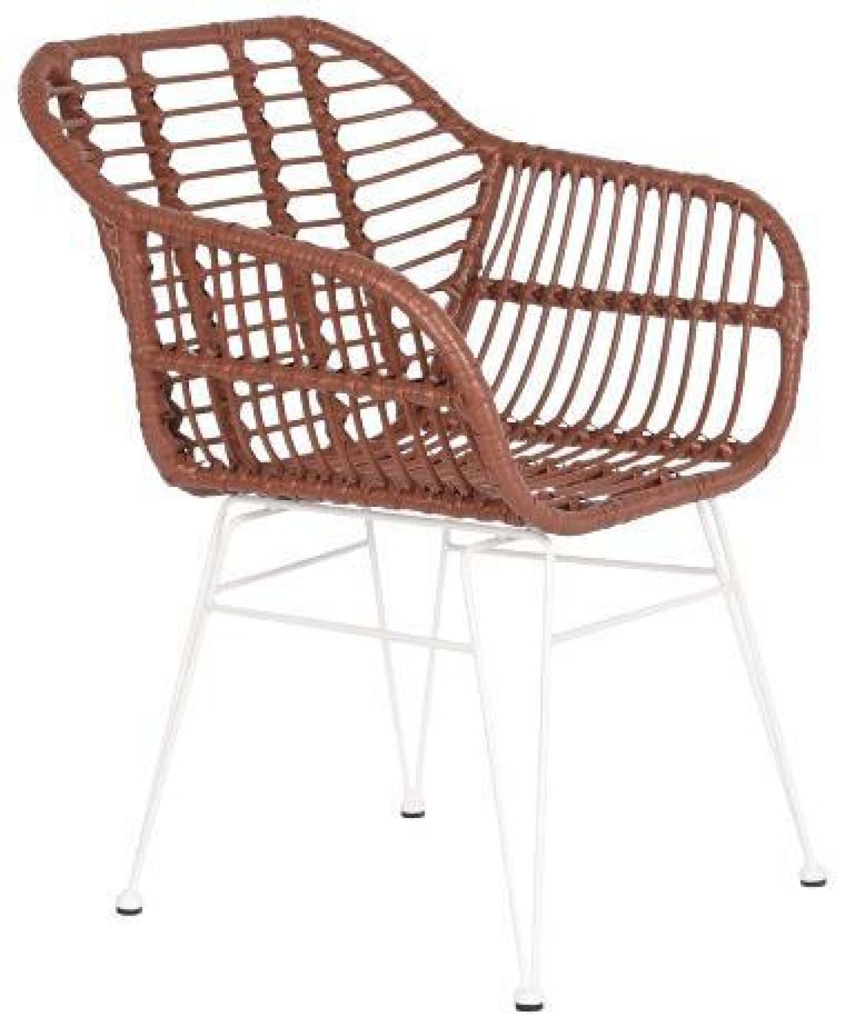 Product photograph of Set Of 2 Garden Terracotta Synthetic Rattan Outdoor Chair from Choice Furniture Superstore.