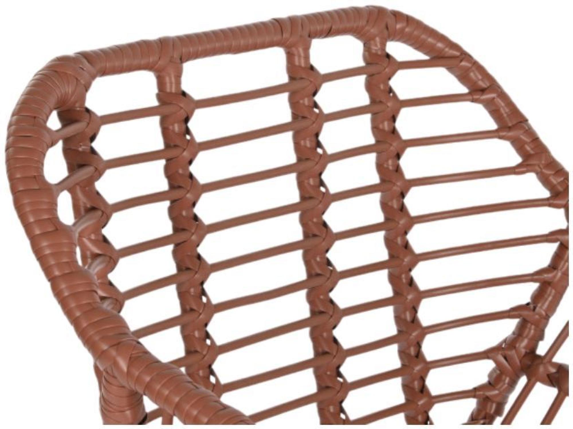 Product photograph of Set Of 2 Garden Terracotta Synthetic Rattan Outdoor Chair from Choice Furniture Superstore.