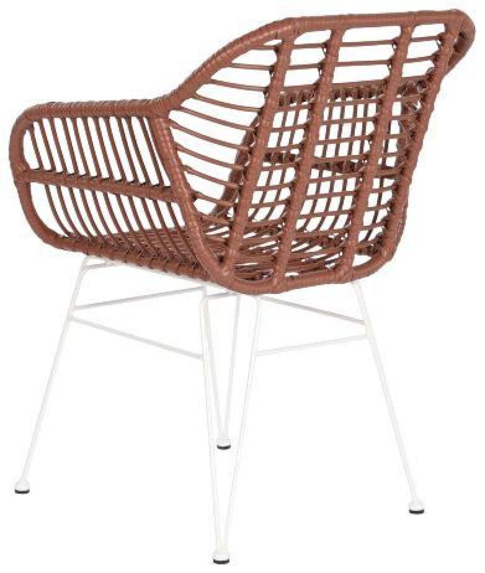 Product photograph of Set Of 2 Garden Terracotta Synthetic Rattan Outdoor Chair from Choice Furniture Superstore.